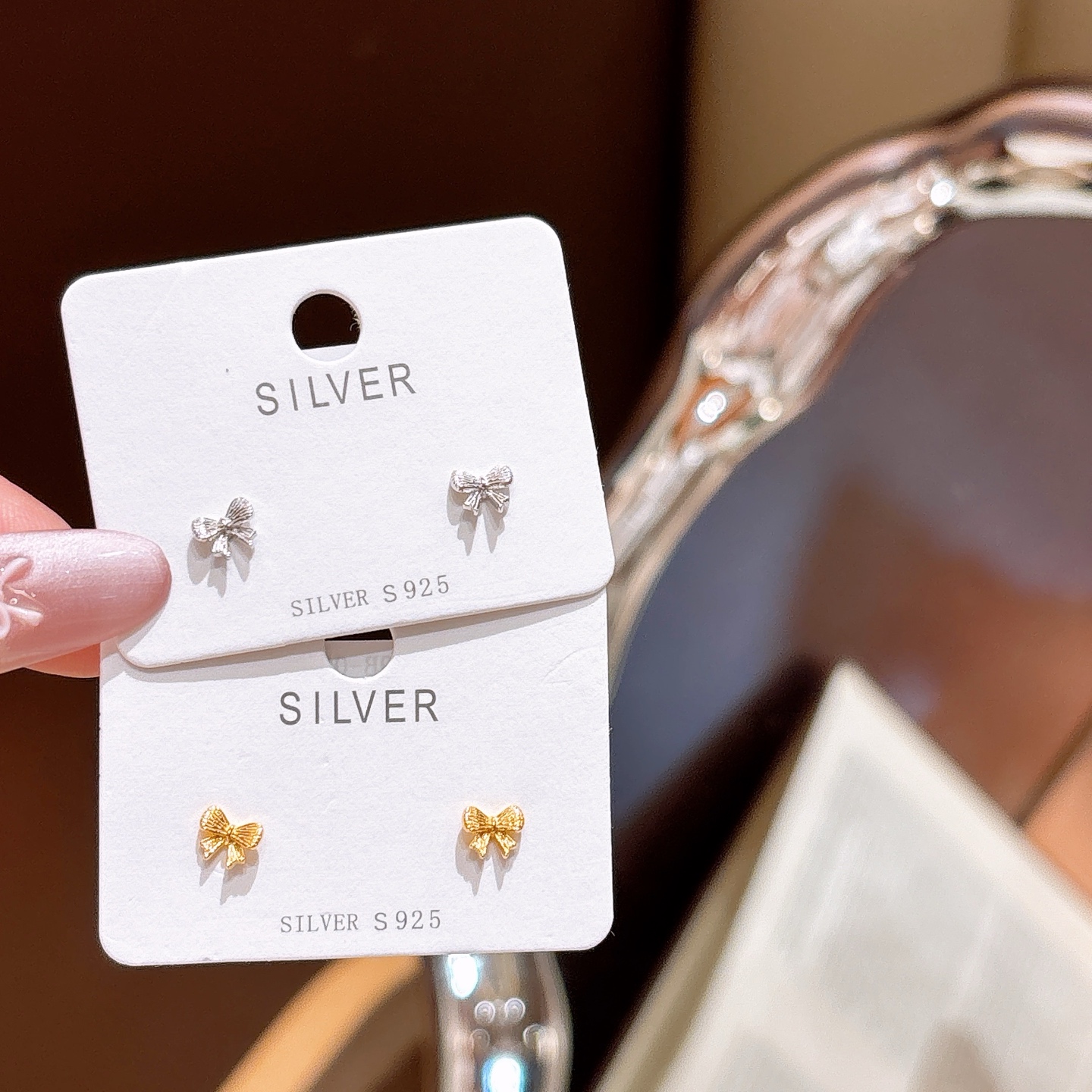 韓国風ニッケル無添加銀イヤリングゴールド パーティー