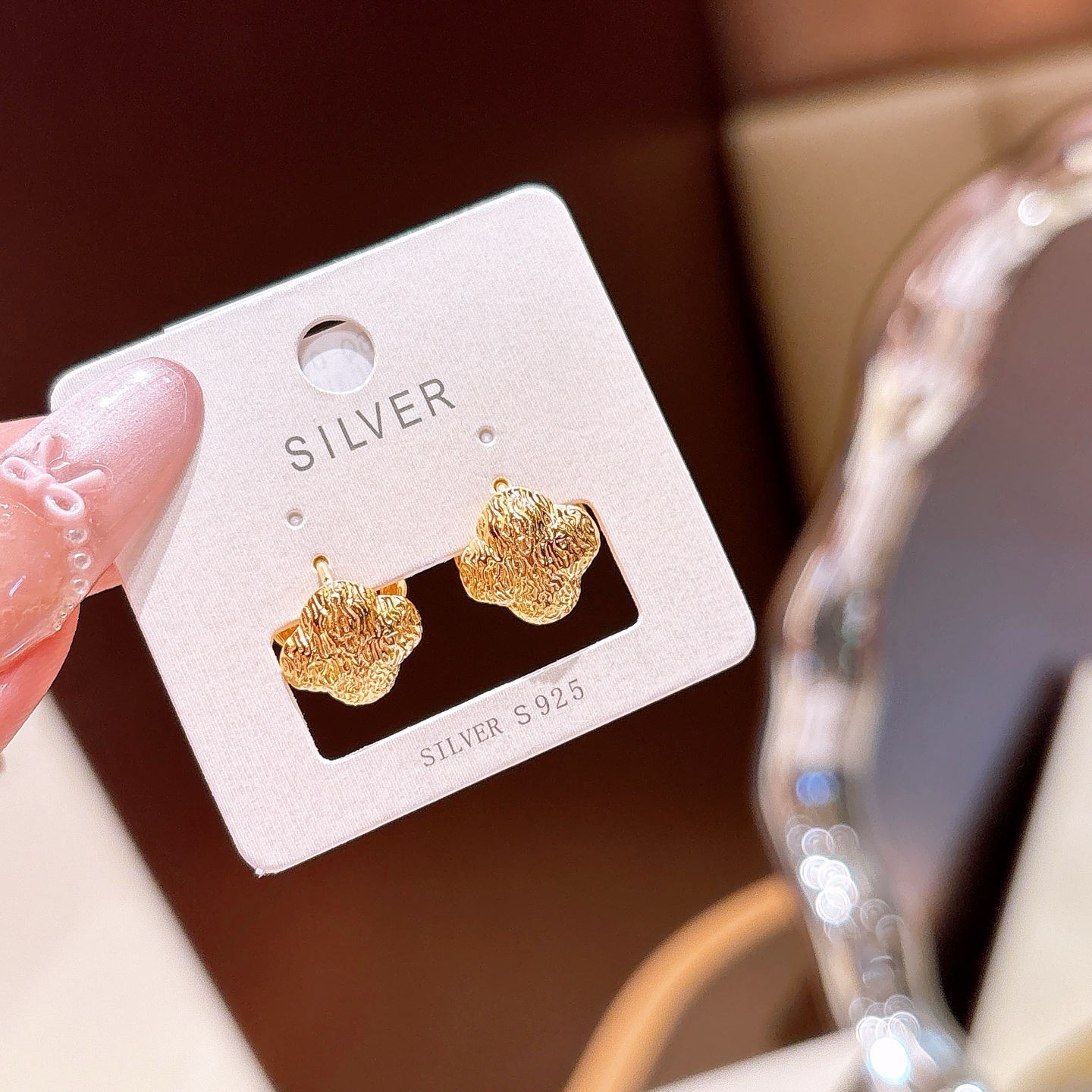 ロマンチックアレルギー対応シルバーイヤーカフゴールド 記念日