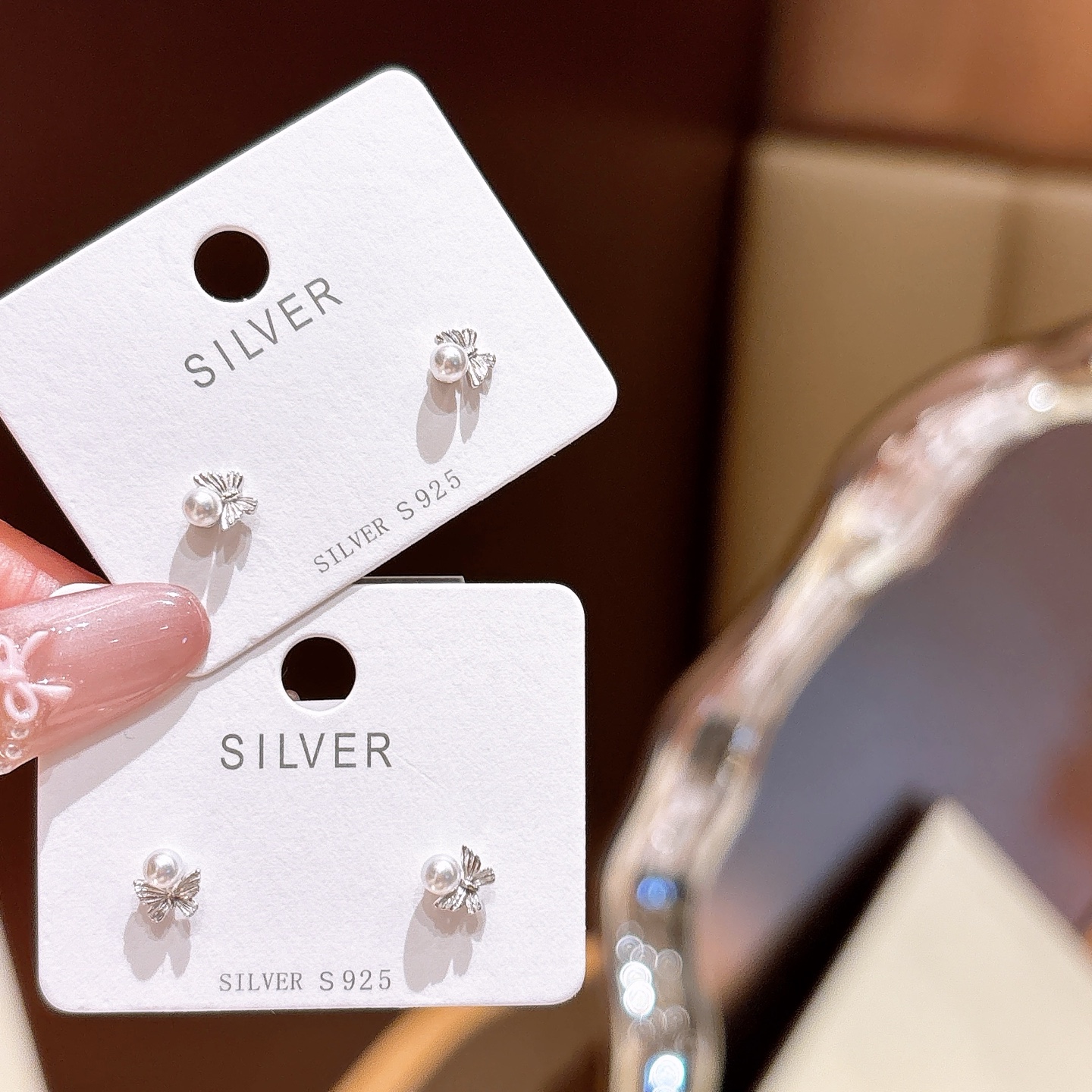 インスタ風925シルバーイヤリングシルバー 親友へのプレゼント