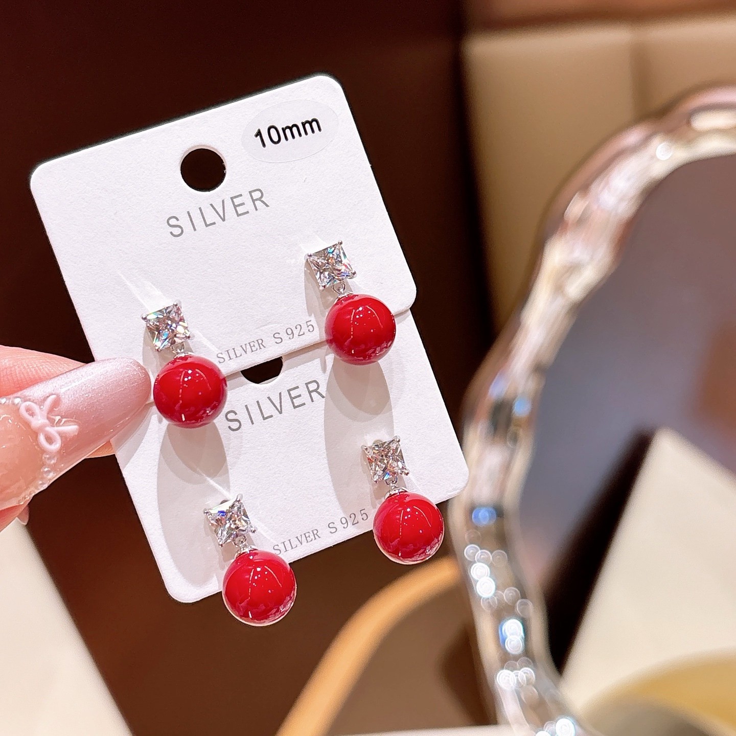 エレガント低アレルギー銀イヤリングゴールド バレンタインデー