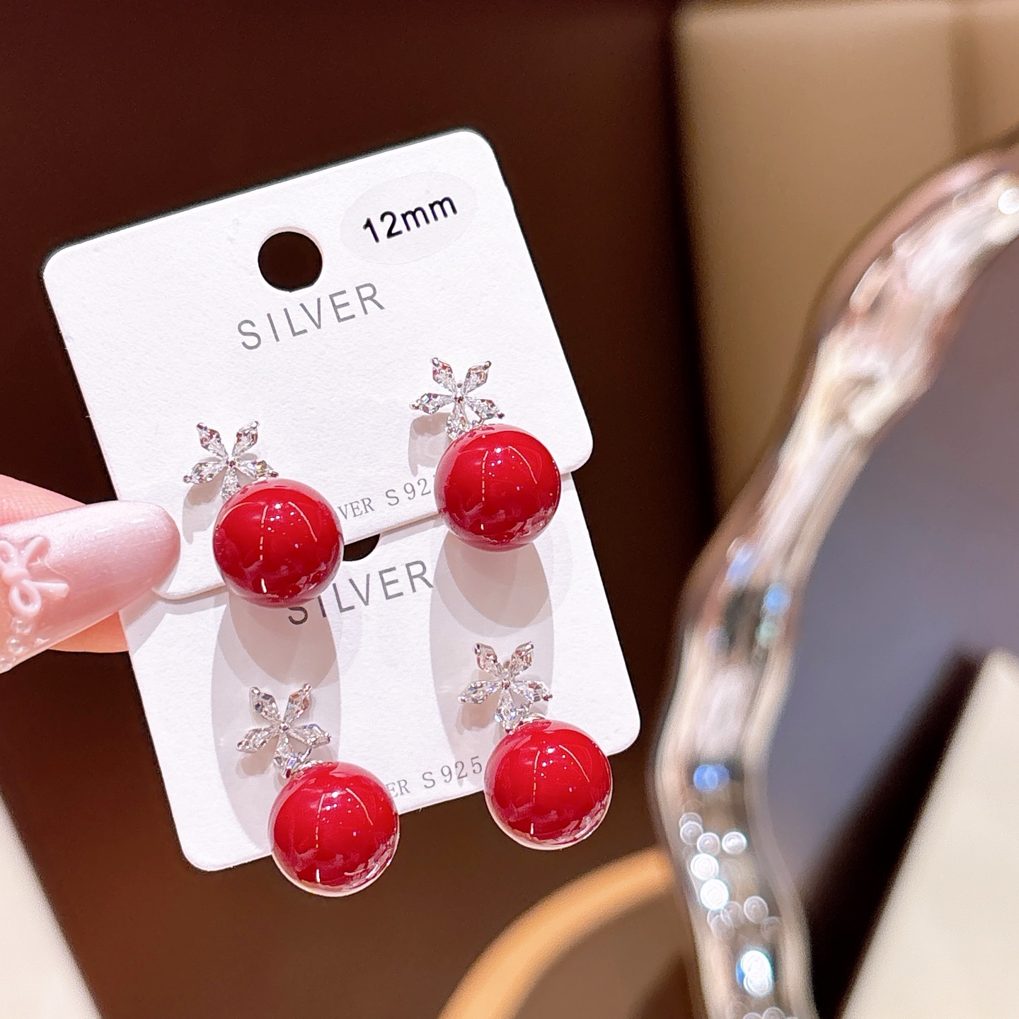 レトロニッケル無添加銀イヤリングゴールド 誕生日