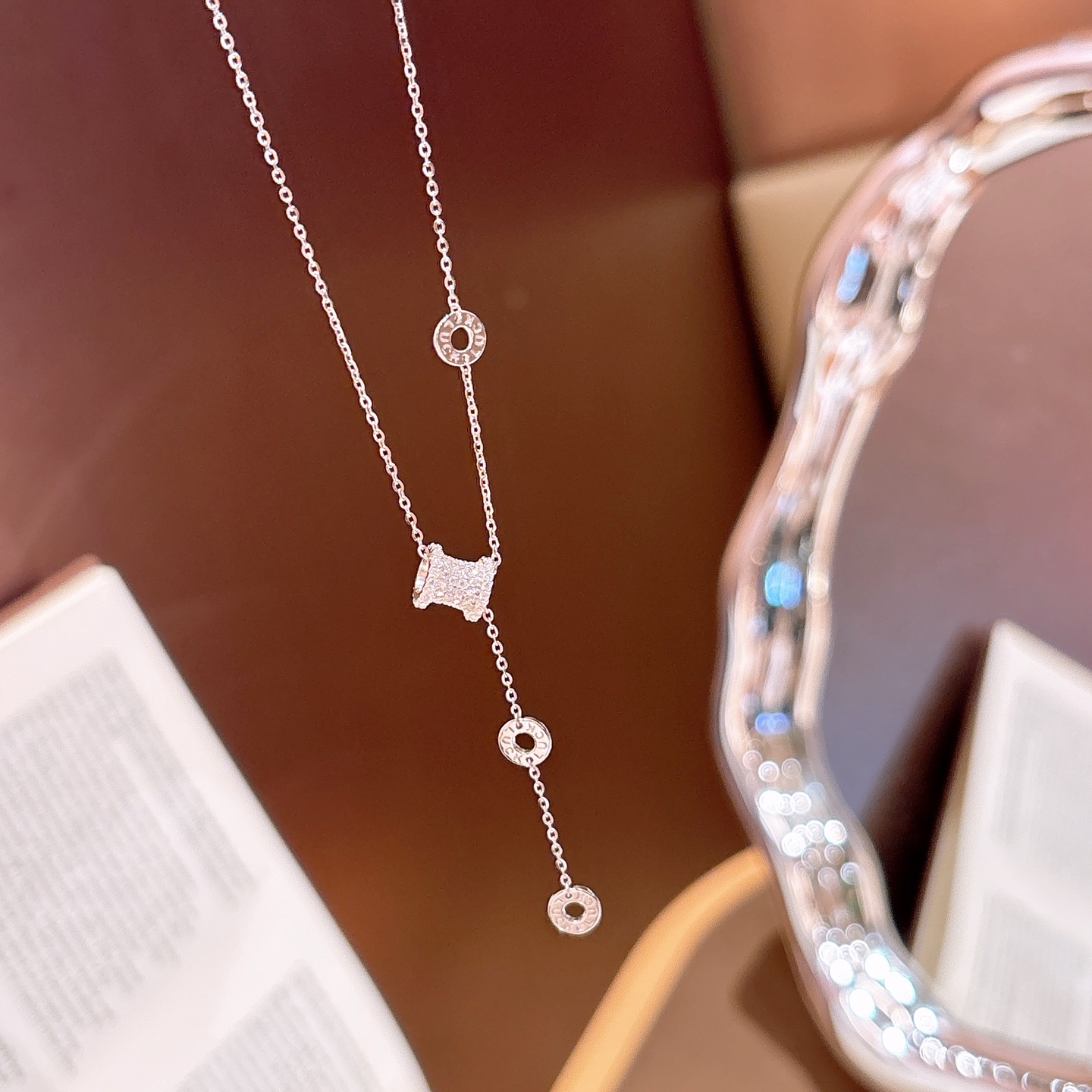 925 Silver Moissanite Necklace Korean Style Birthday Gold