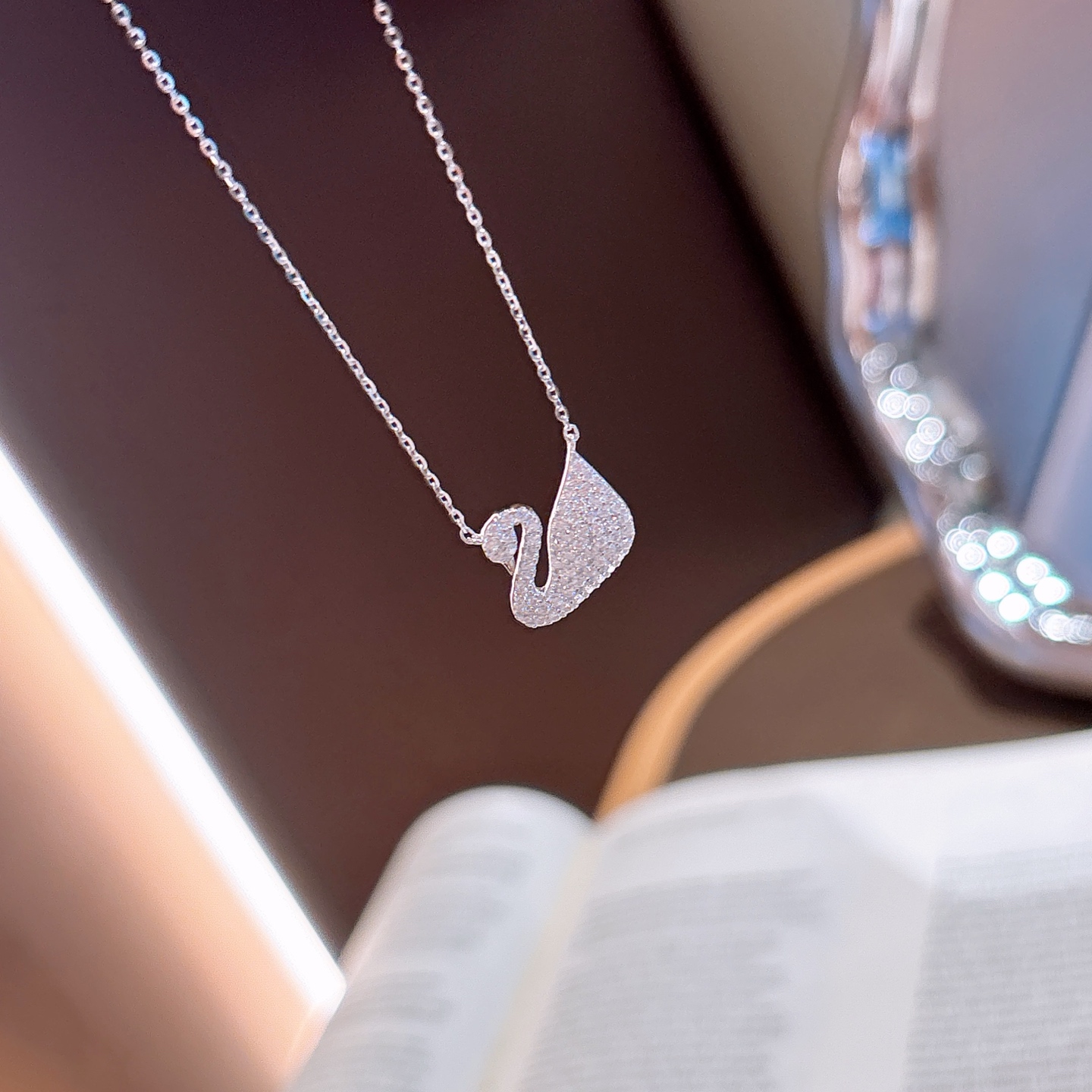 Solid Silver Moissanite Necklace Premium Father's Day Silver