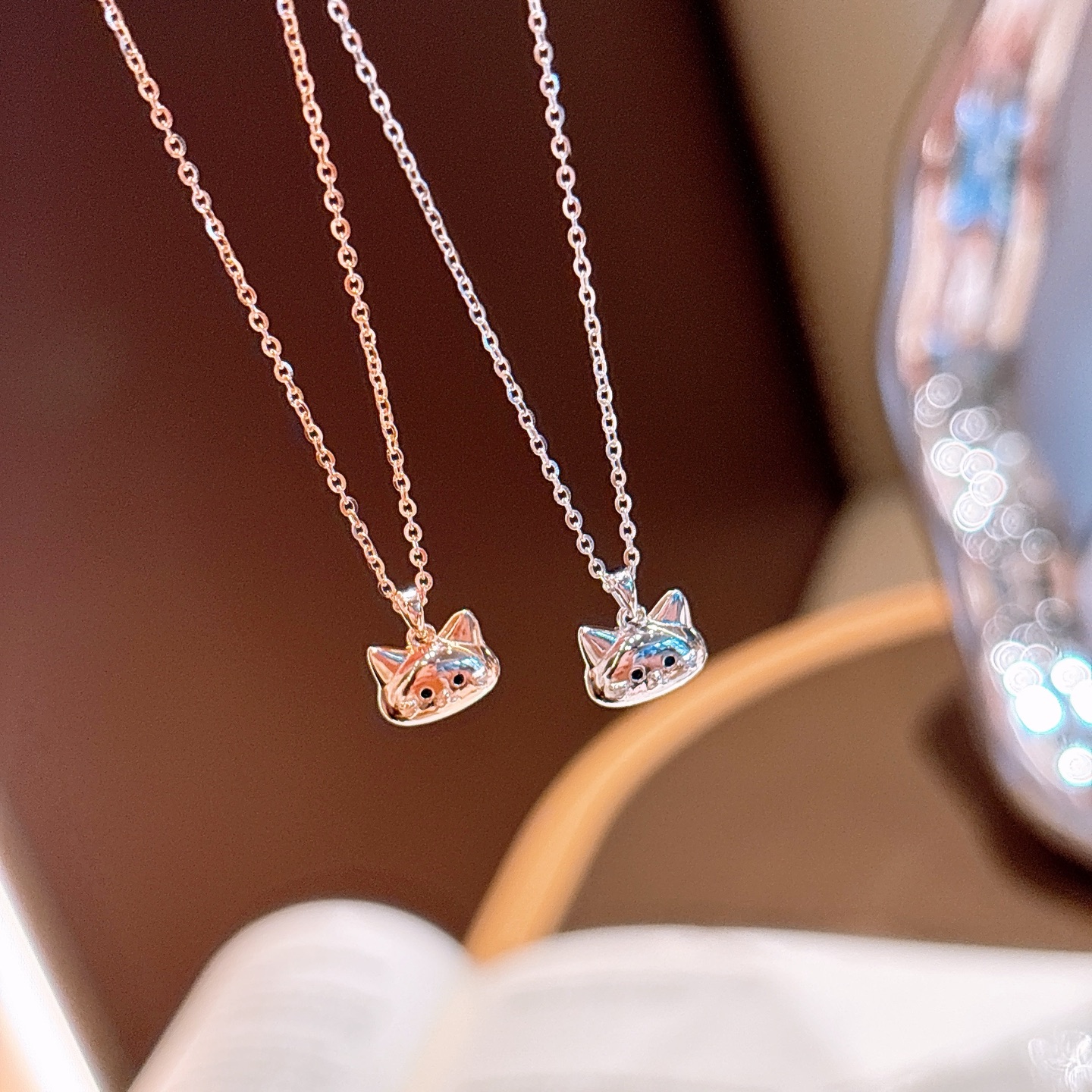 甘い高品質シルバーネックレスシルバー ウェディング