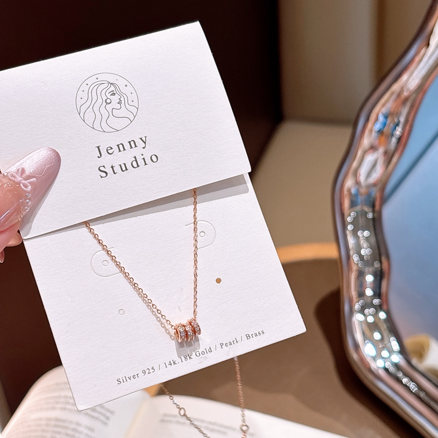 ユニークニッケル無添加銀ネックレスゴールド ウェディングギフト