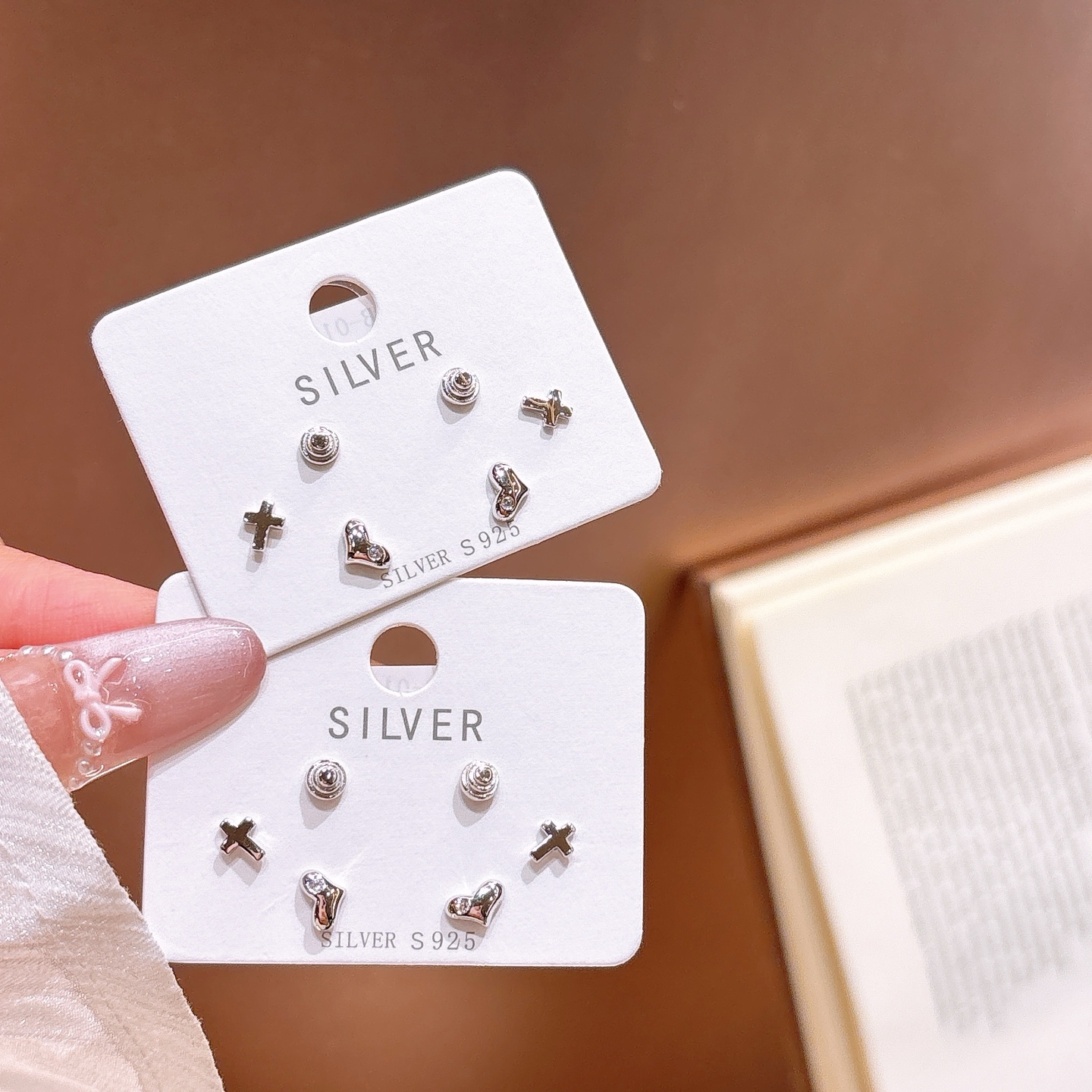 幻想的純銀イヤリングゴールド 新築祝い