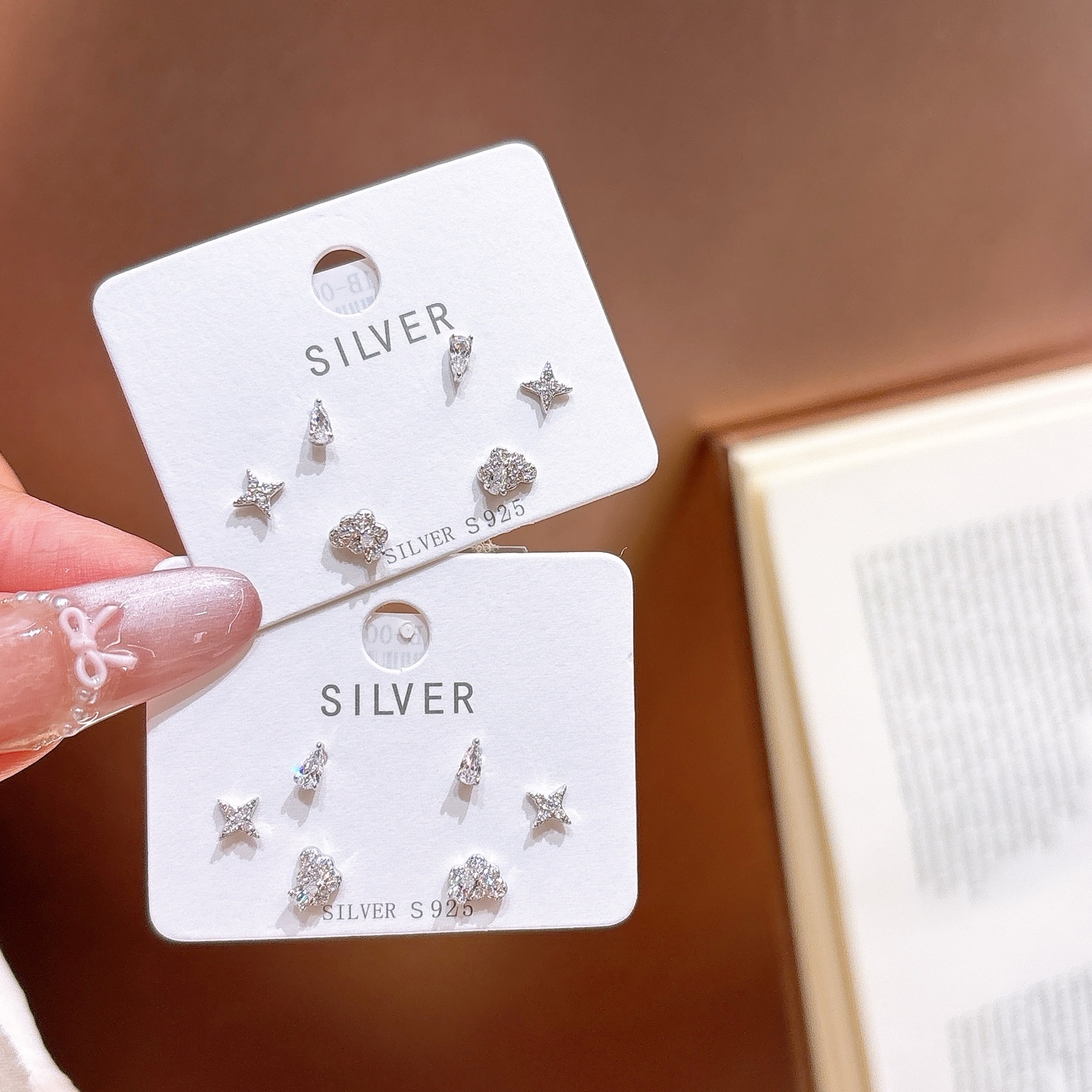 ラグジュアリーファインシルバーイヤリングシルバー 父の日