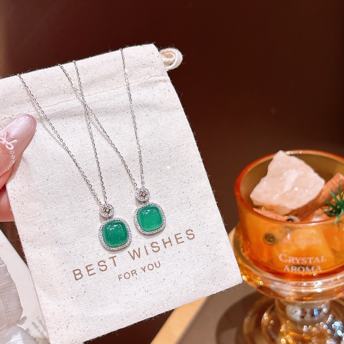 ラグジュアリーニッケル無添加銀ネックレスシルバー ウェディングギフト