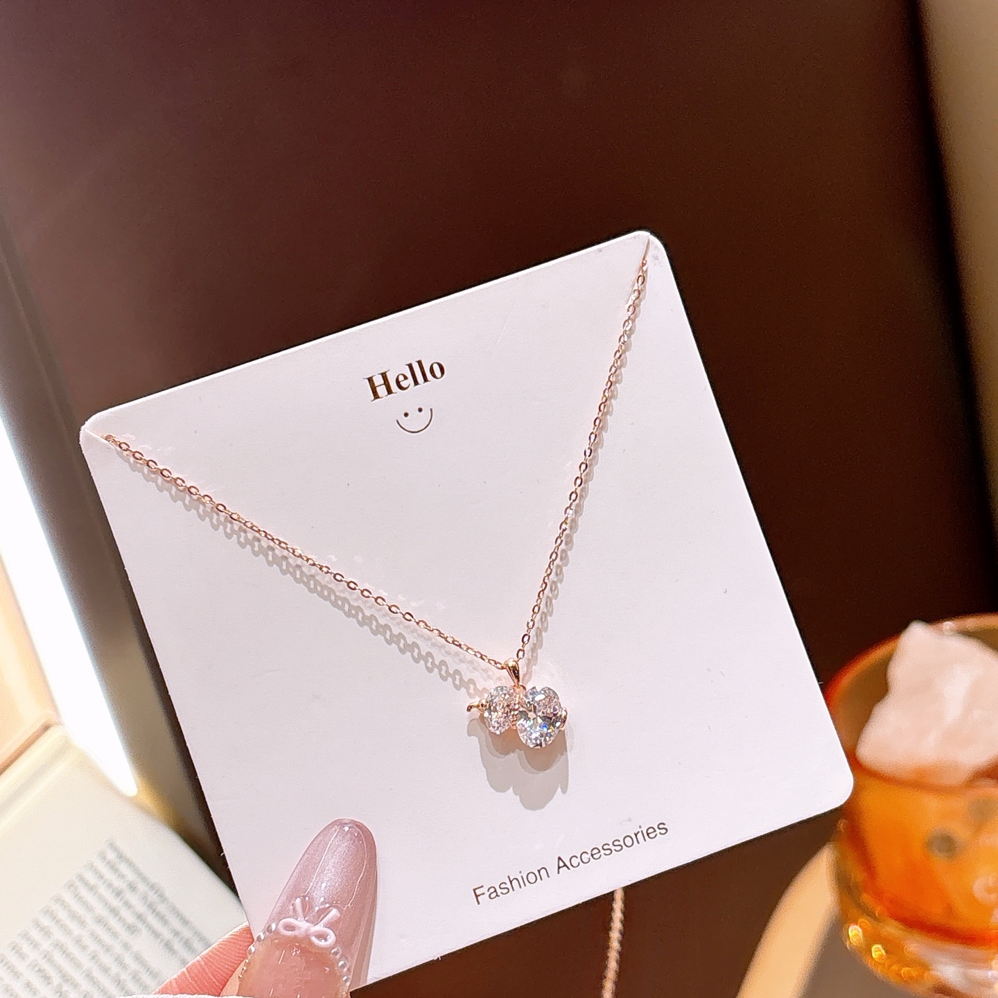 エレガントアレルギー対応シルバーネックレスゴールド ウェディングギフト