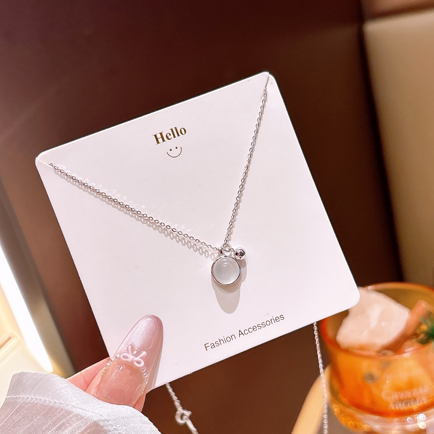 可愛い低アレルギー銀ネックレスシルバー 日常使い