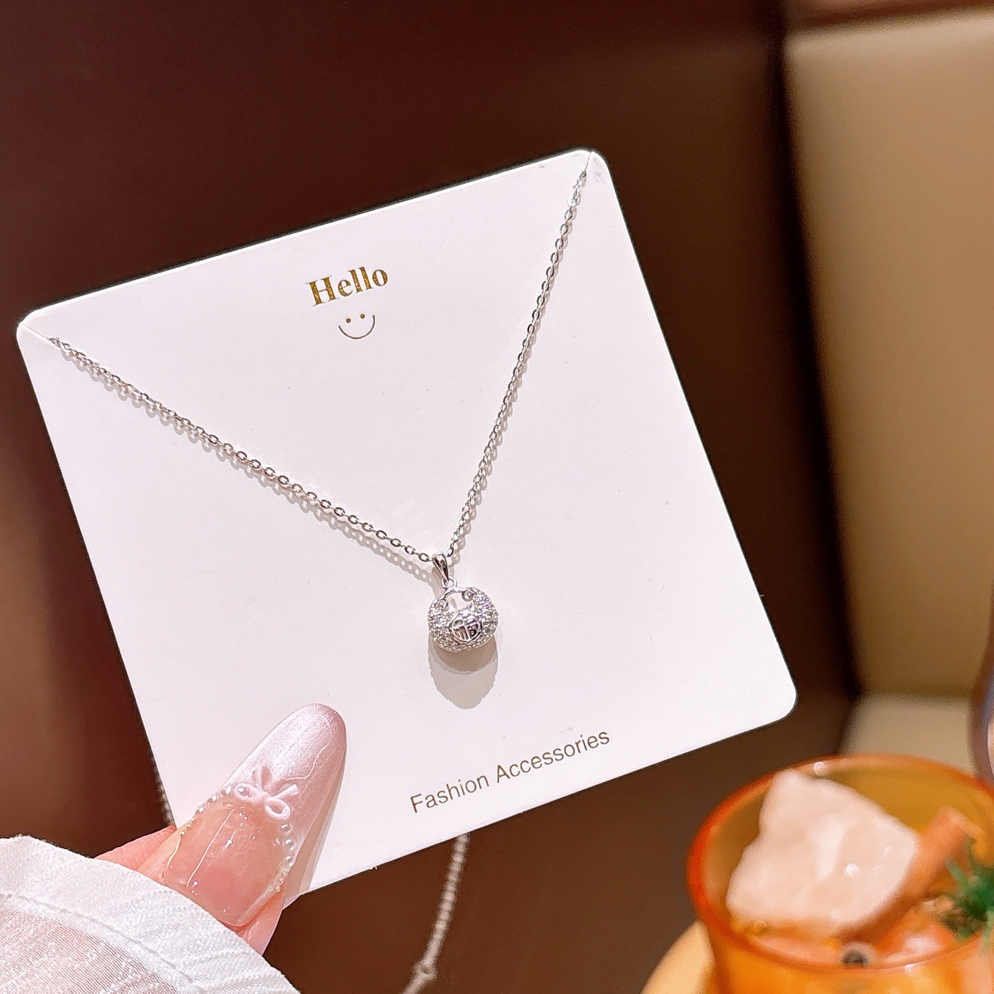 知性的ニッケル無添加銀ネックレスゴールド 親友へのプレゼント