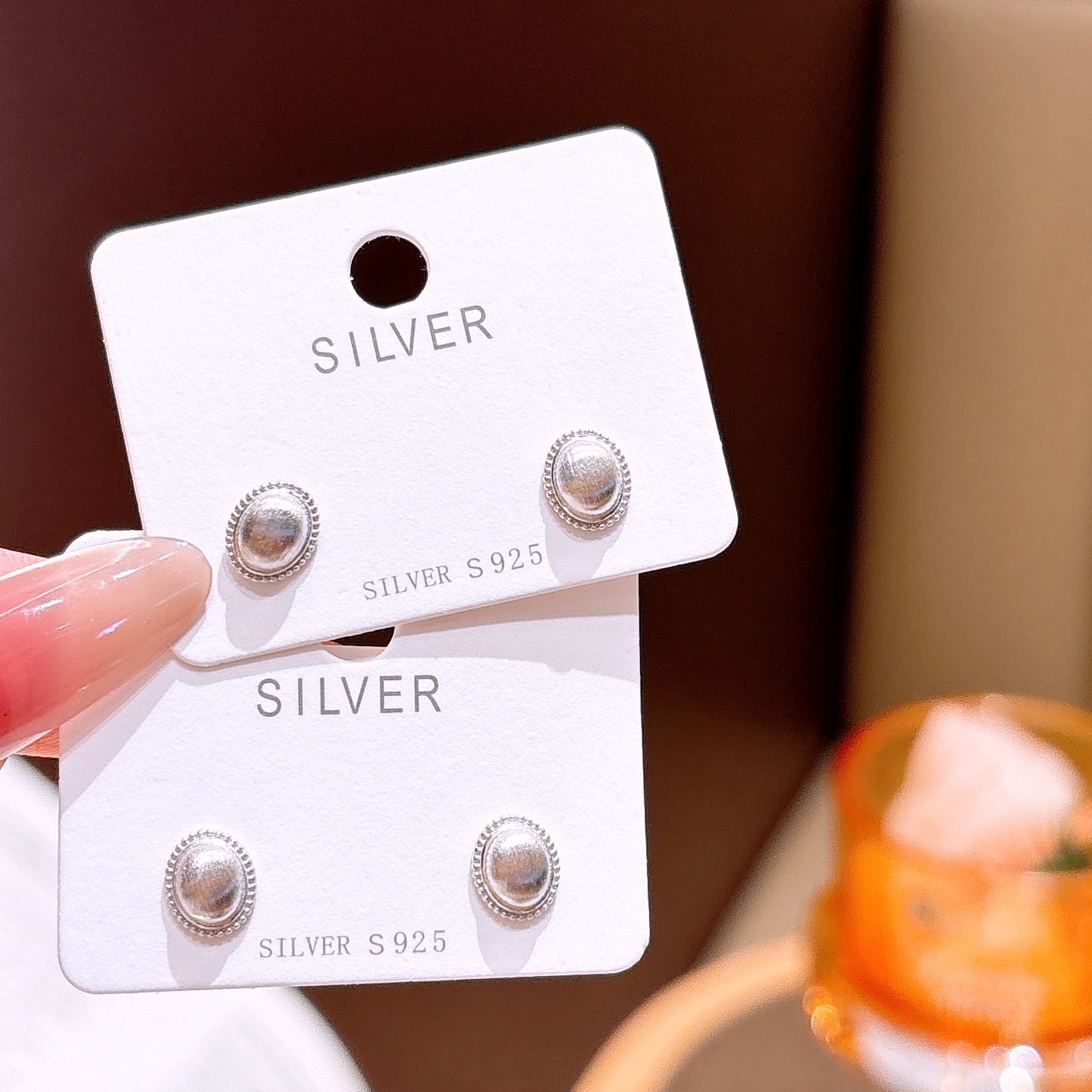 森ガール高品質シルバーイヤリングシルバー ウェディングギフト