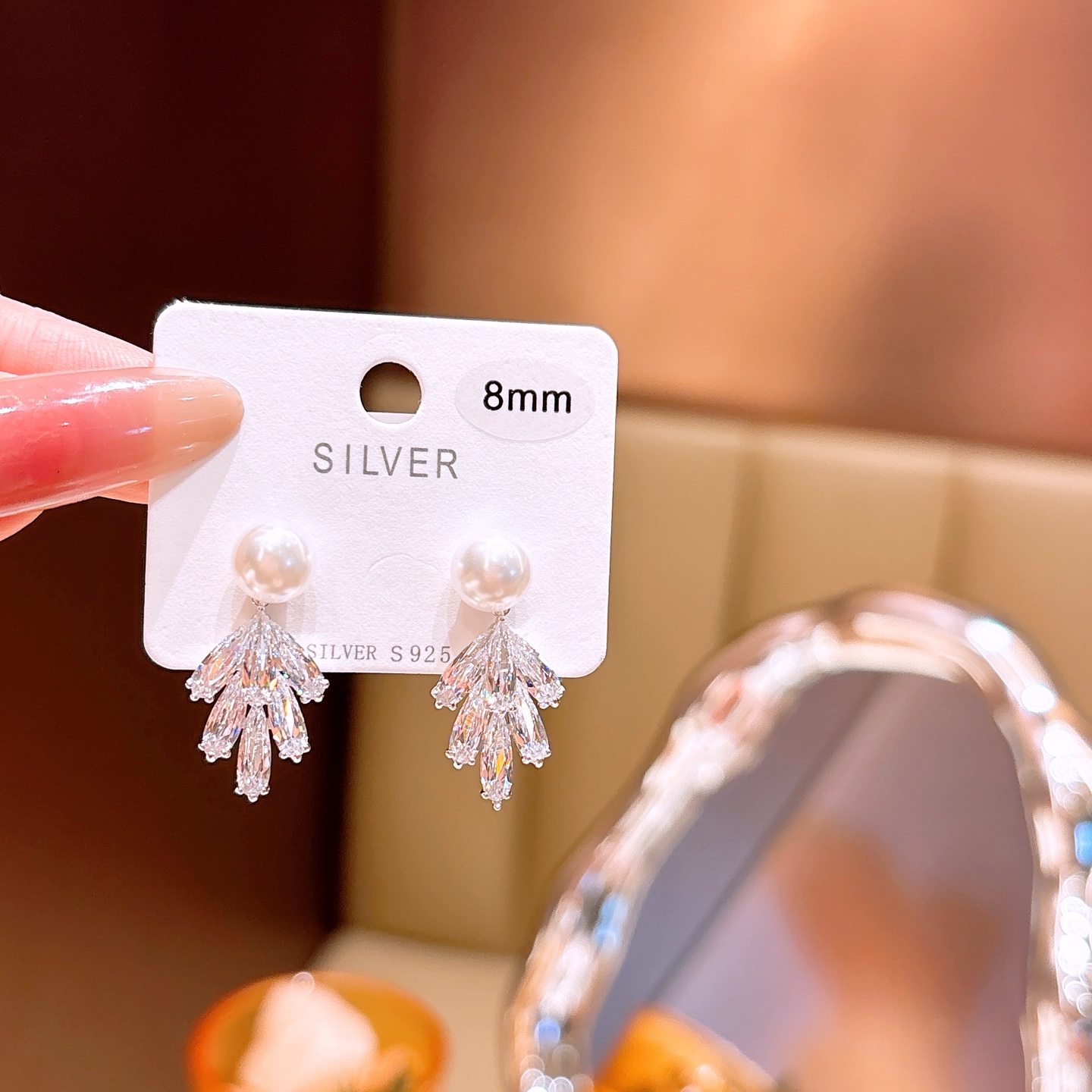 エレガントファインシルバーイヤリングゴールド 母の誕生日