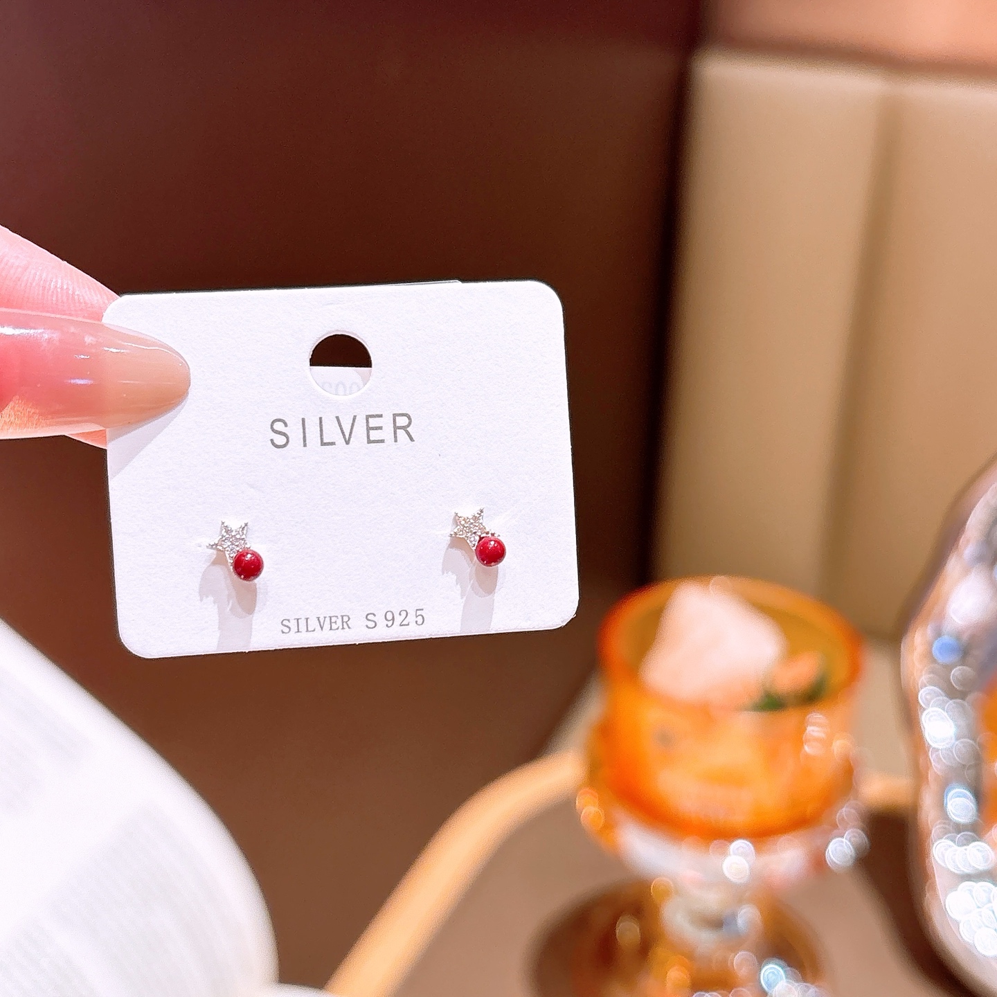 知性的ファインシルバーイヤリングシルバー 新年