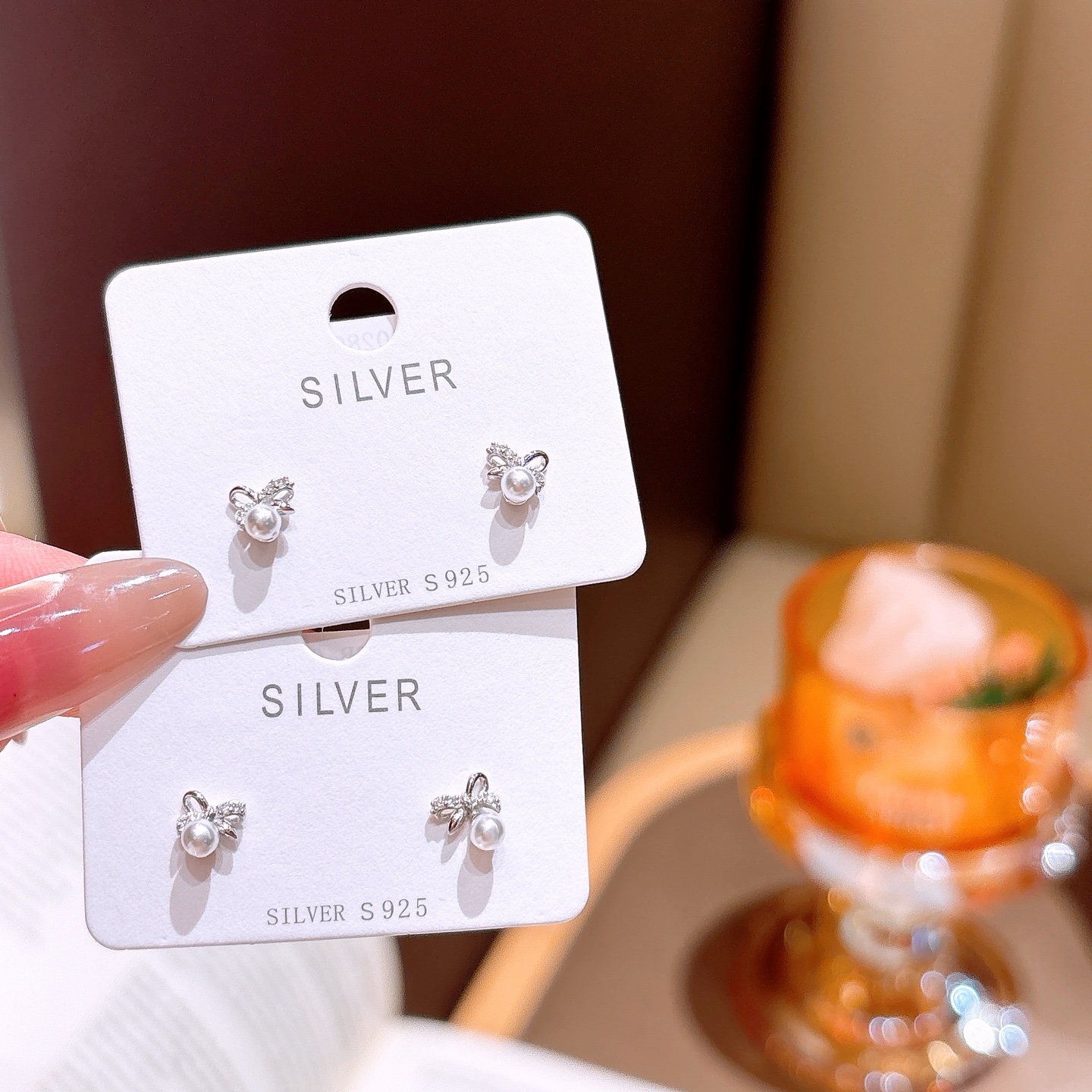 可愛い高品質シルバーイヤリングシルバー 婚姻届提出