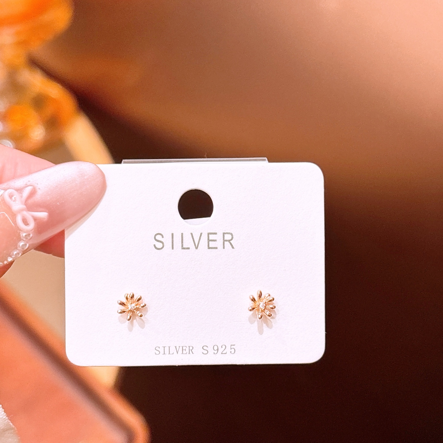 Fine Silver Earrings Girly Office Silver