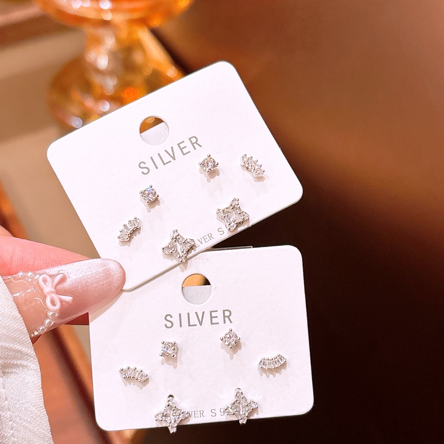 Nickel Free Silver Earrings Delicate Mother's Birthday Gold