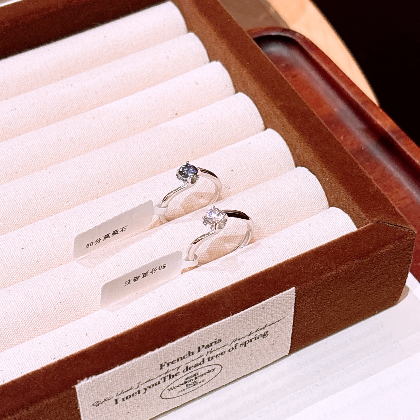 Nickel Free Silver Moissanite Ring Dainty Valentine's Day Silver