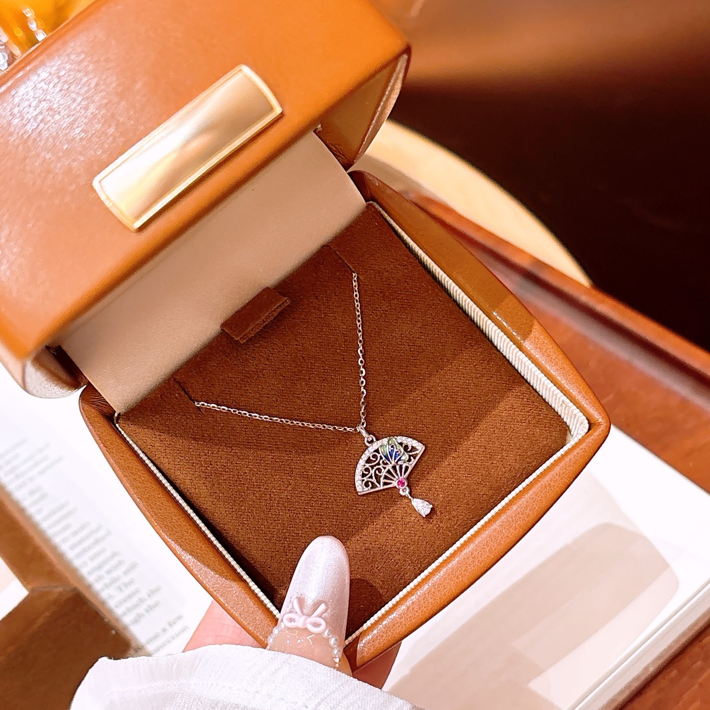 Feinsilber Kette Niedlich Party Silber