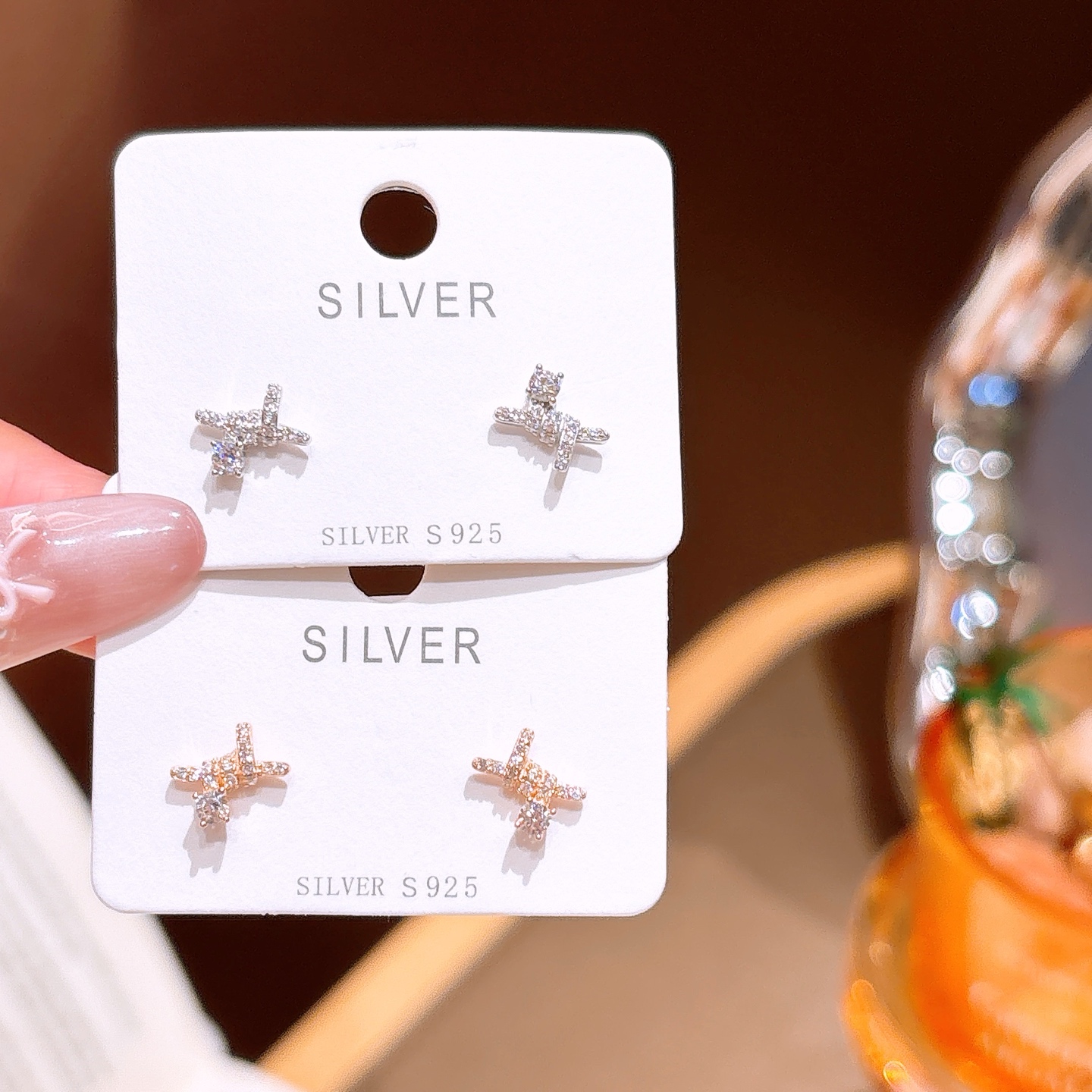 Nickel Free Silver Earrings Unique Wedding Favor Gold