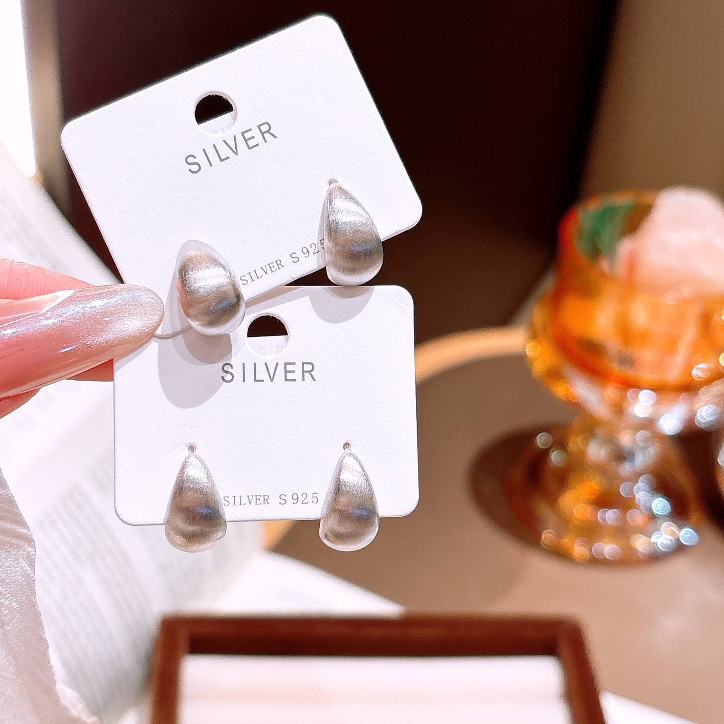 S925 Sterling Silver Earrings Girly Housewarming Gold