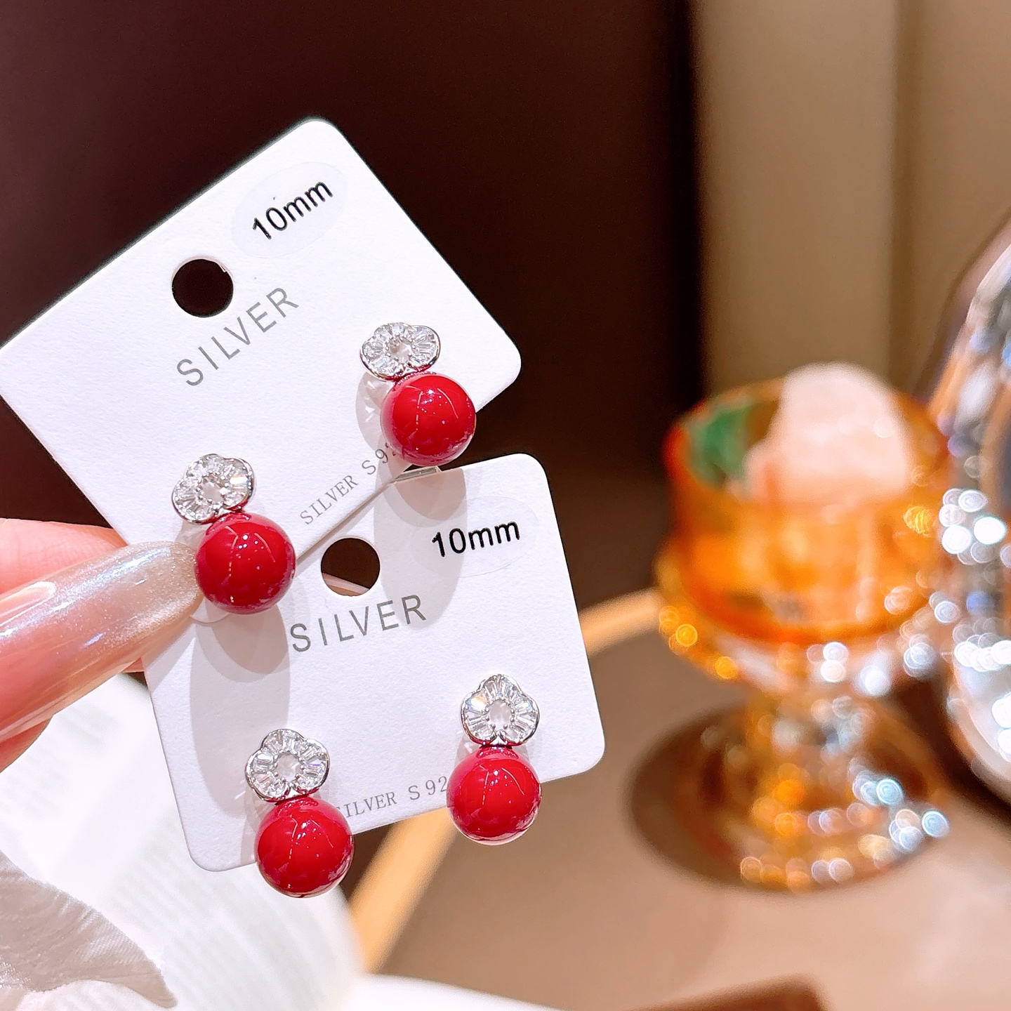 High Polish Silver Earrings Unique Mother's Day Silver