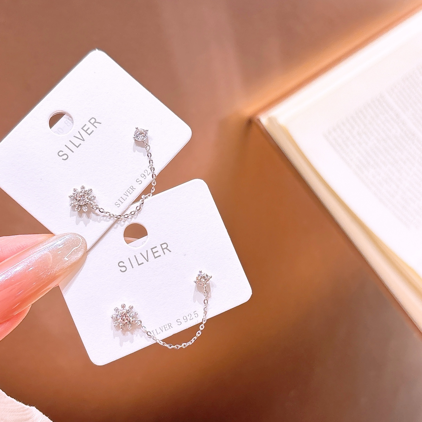 Solid Silver Earrings Intellectual Self-love Silver