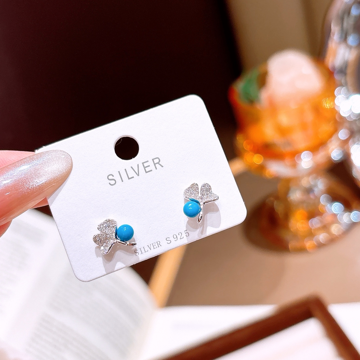 S925 Sterling Silver Earrings Premium Workplace Gold