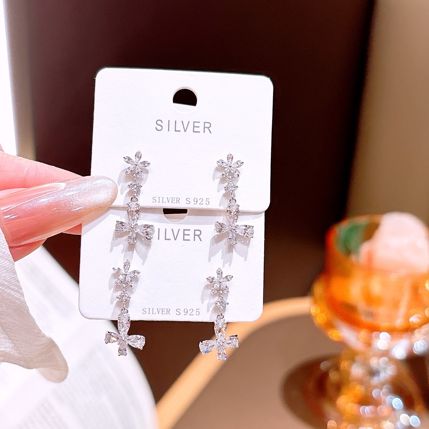 Hypoallergenic Silver Earrings Fresh Spring Festival Silver