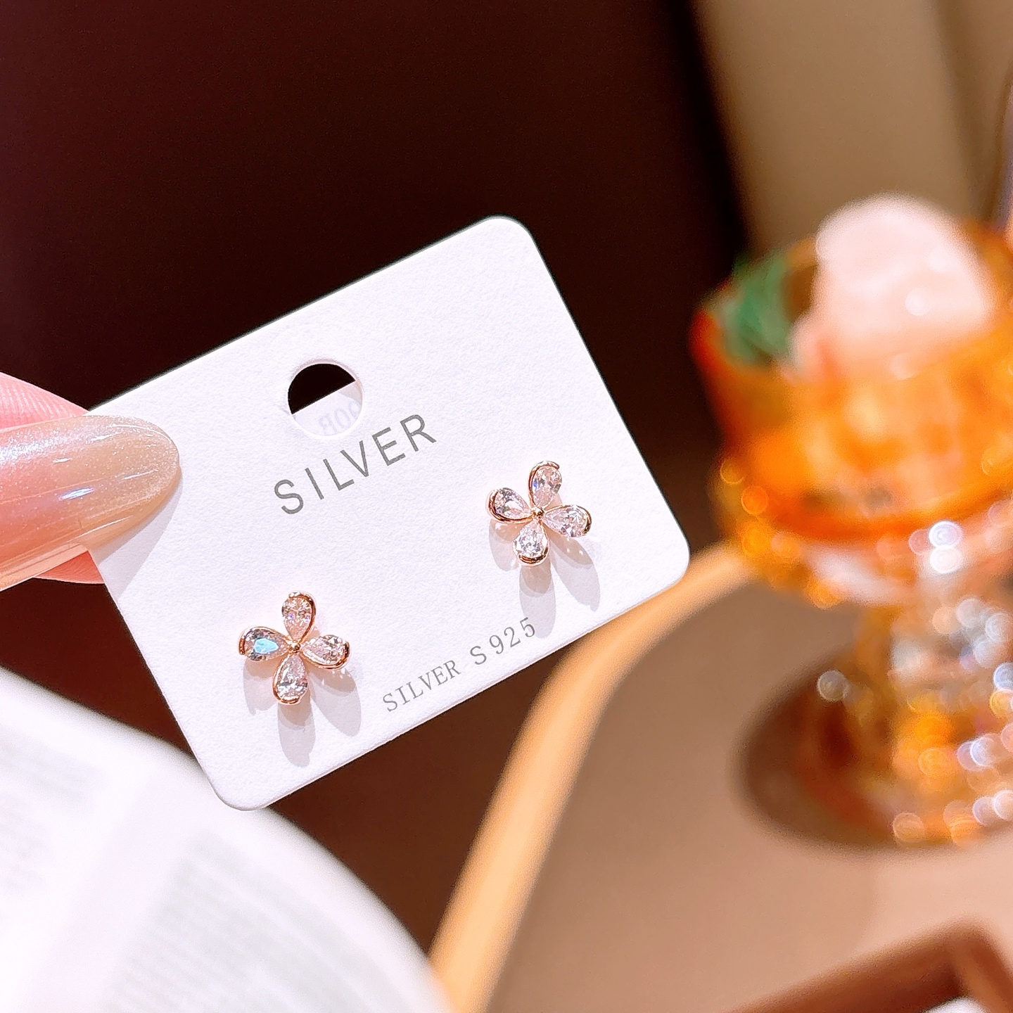 925 Silver Earrings Pure Father's Day Silver