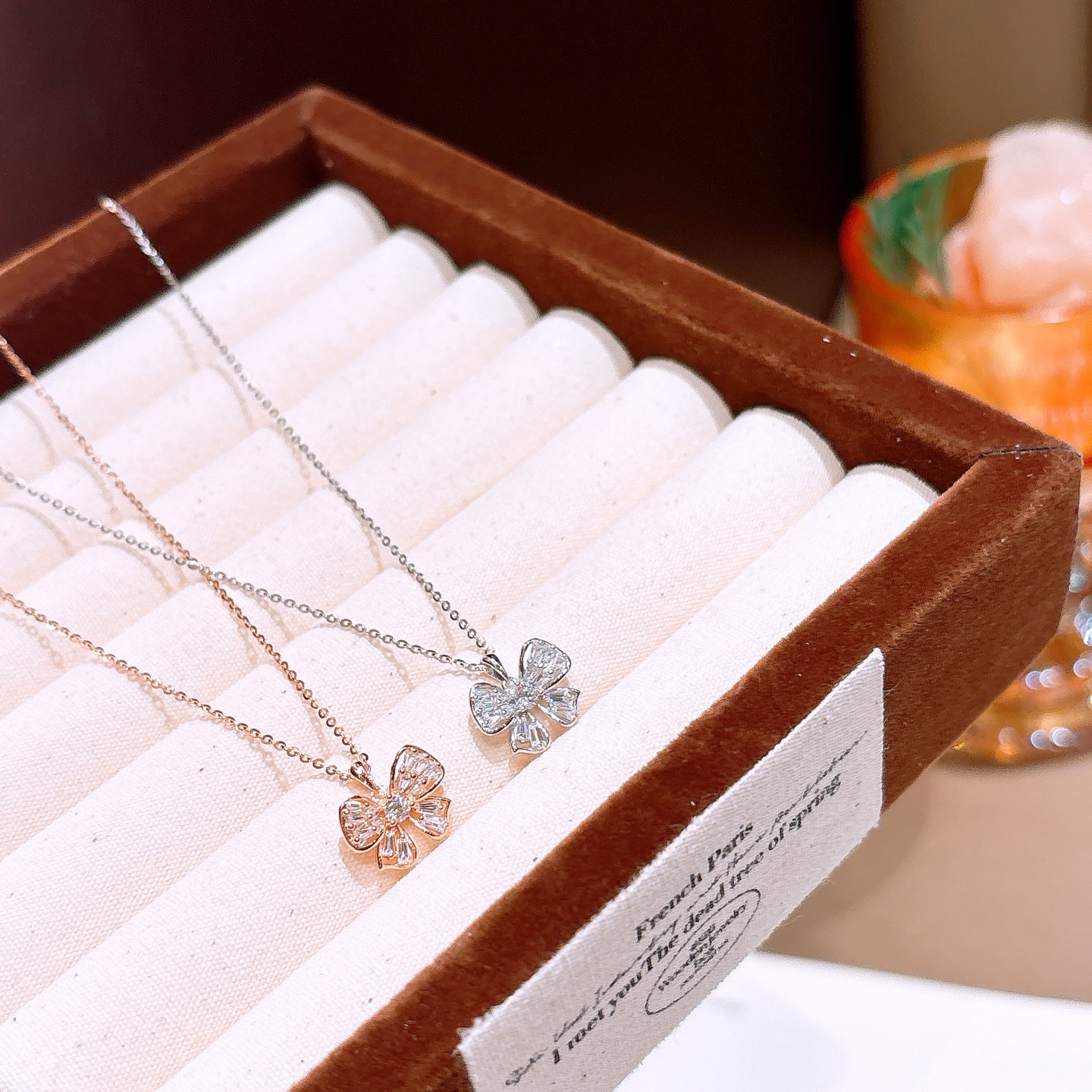 High Polish Silver Necklace Sweet & Cool Gift for Her Gold