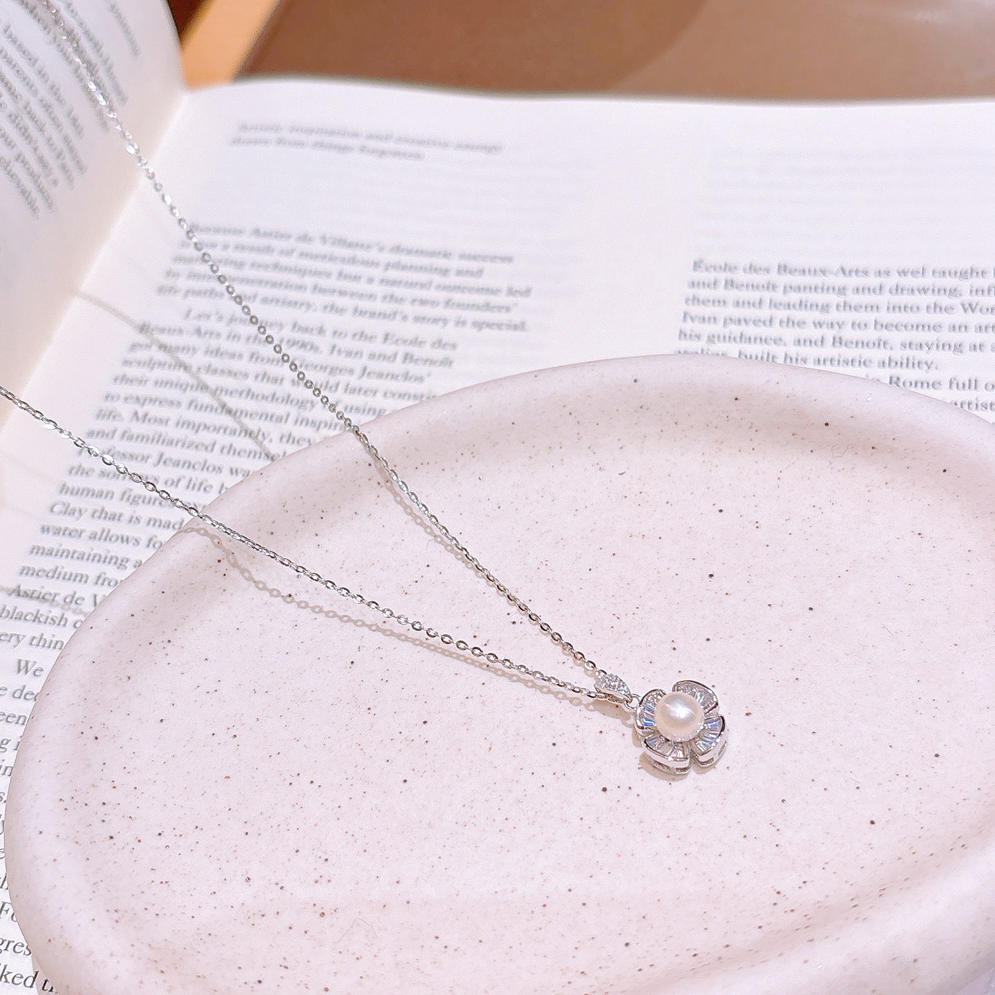 Low Allergy Silver Necklace French Spring Festival Silver