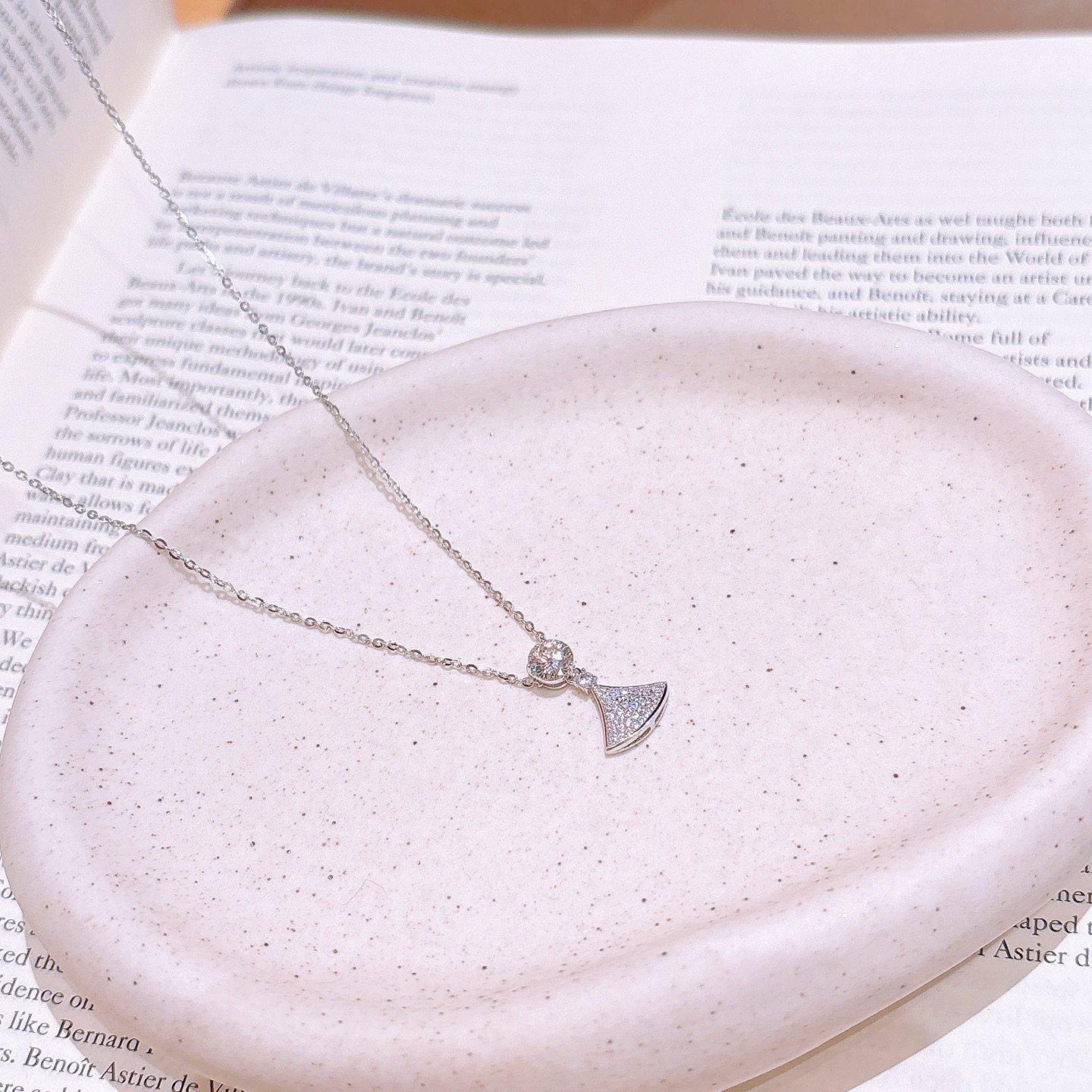 S925 Sterlingsilber Moissanit Kette Instagram-Stil Geschenk für sie