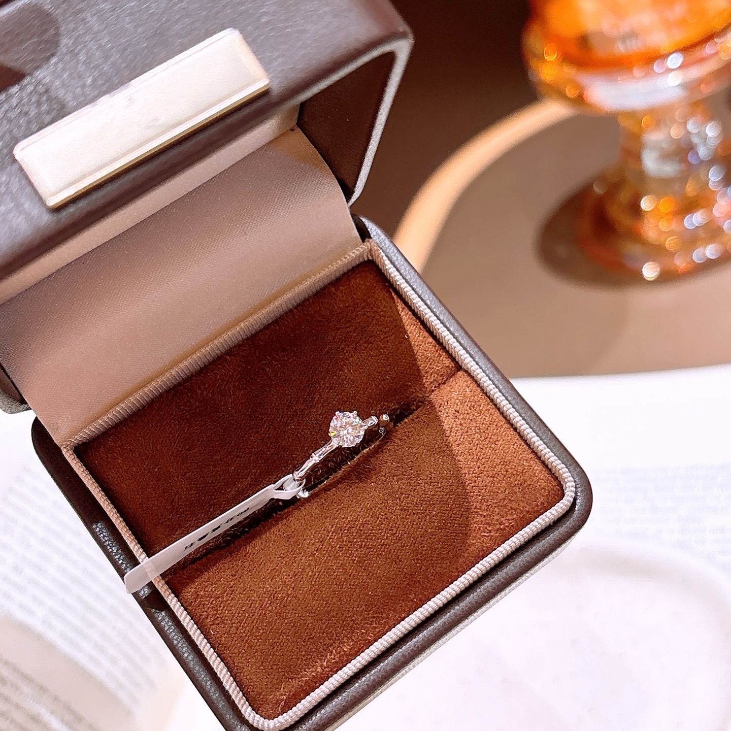 Hypoallergenic Silver Moissanite Ring Ethereal Banquet Gold