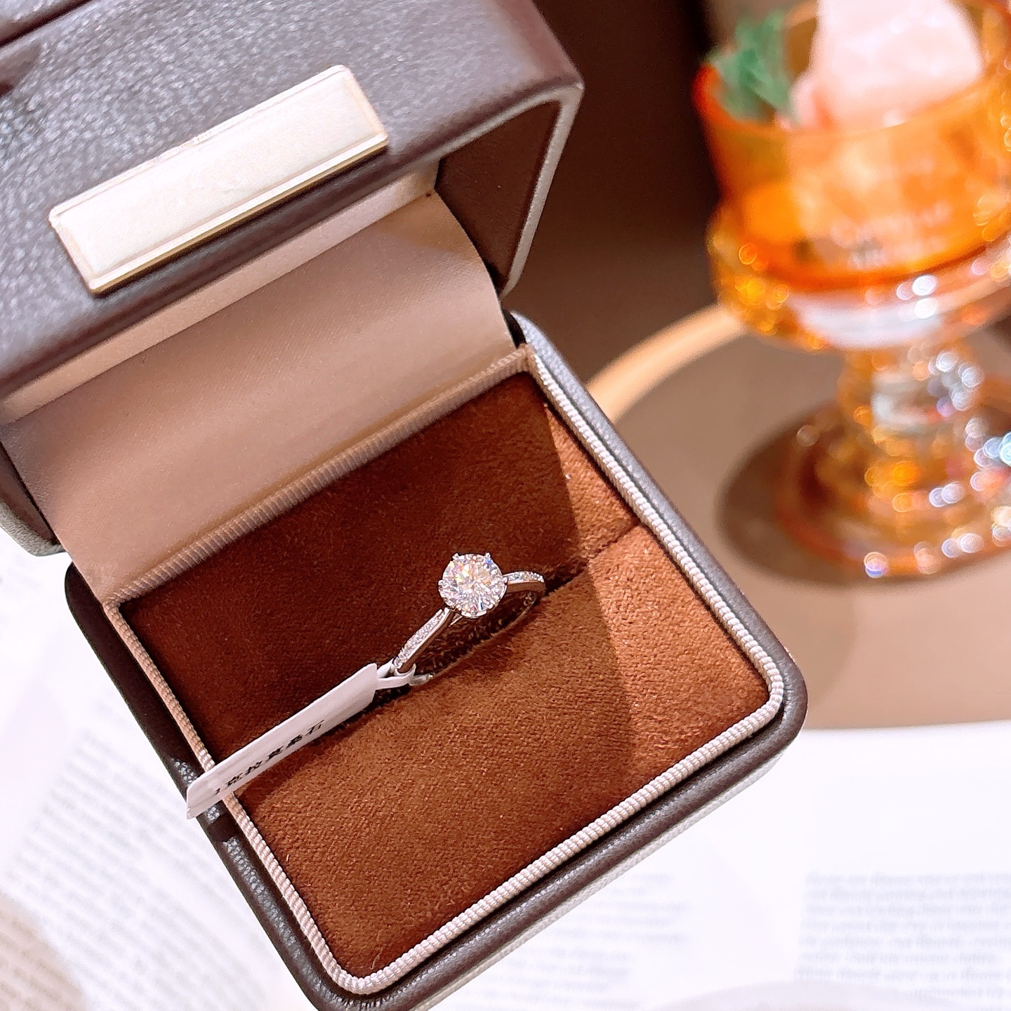 High Polish Silver Moissanite Ring Vintage Gift for Her Gold