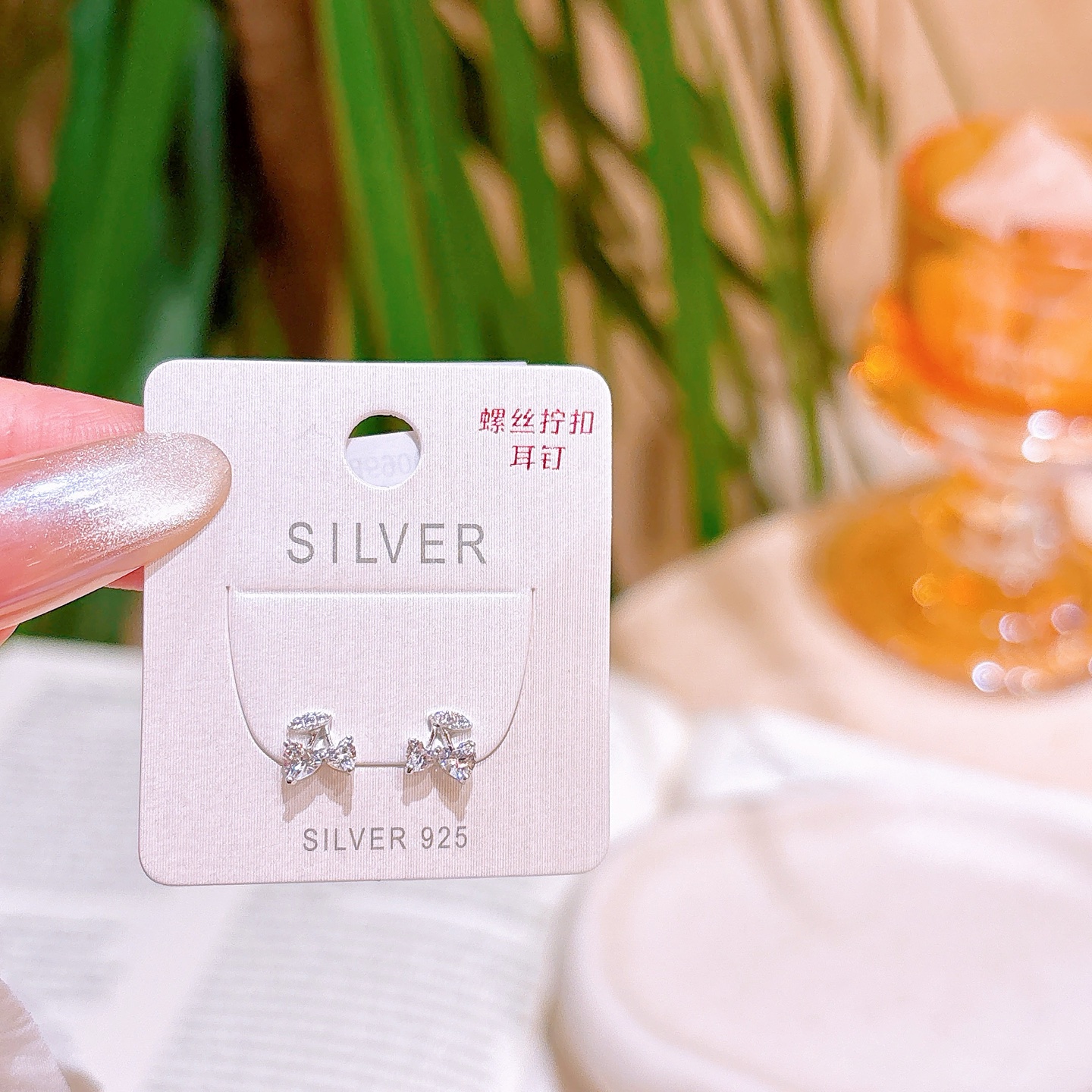 S925 Sterling Silver Screw-back Studs Unique Banquet Gold