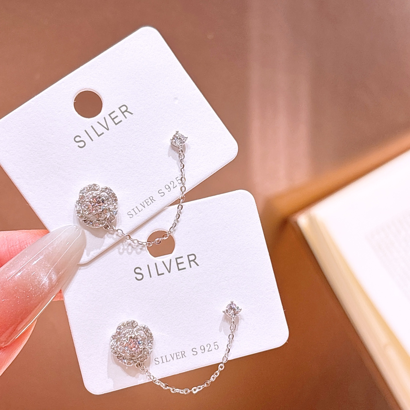 925 Silver Earrings Dainty Housewarming Gold