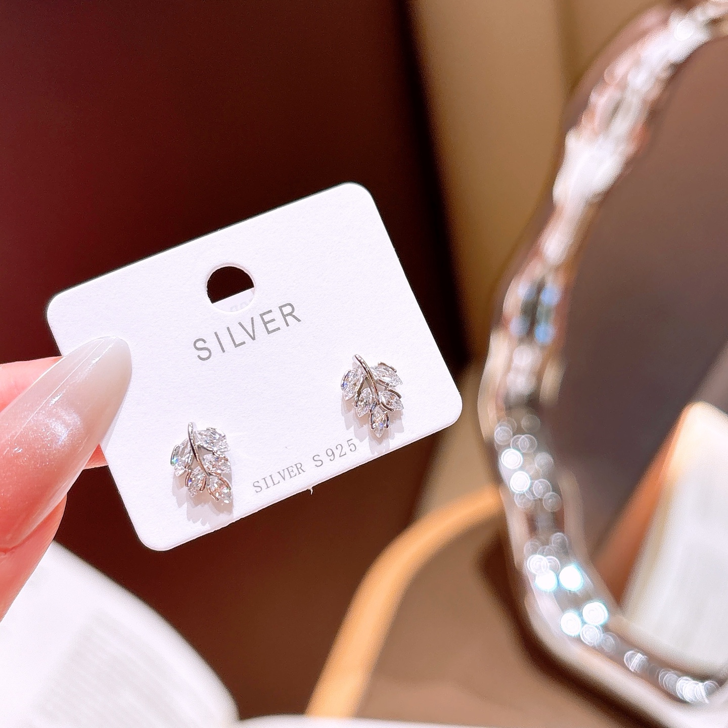 ミニマル低アレルギー銀イヤリングゴールド プロポーズ