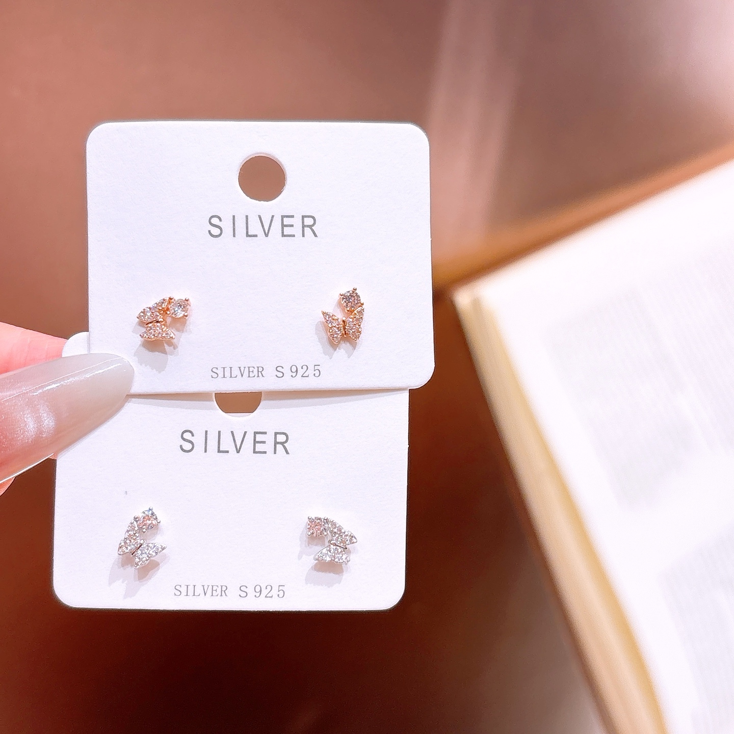 925 Silver Earrings Cute Travel Gold