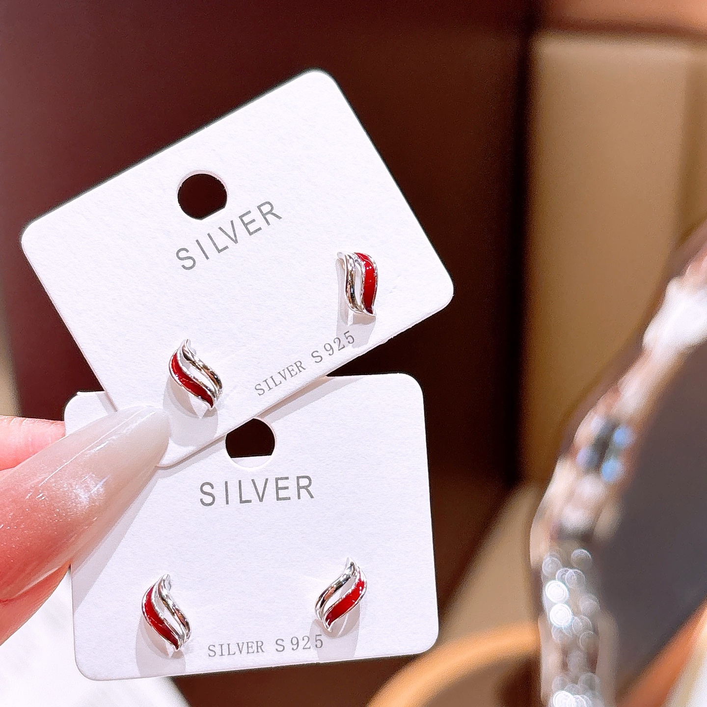 925 Silver Earrings Unique Wedding Favor Silver