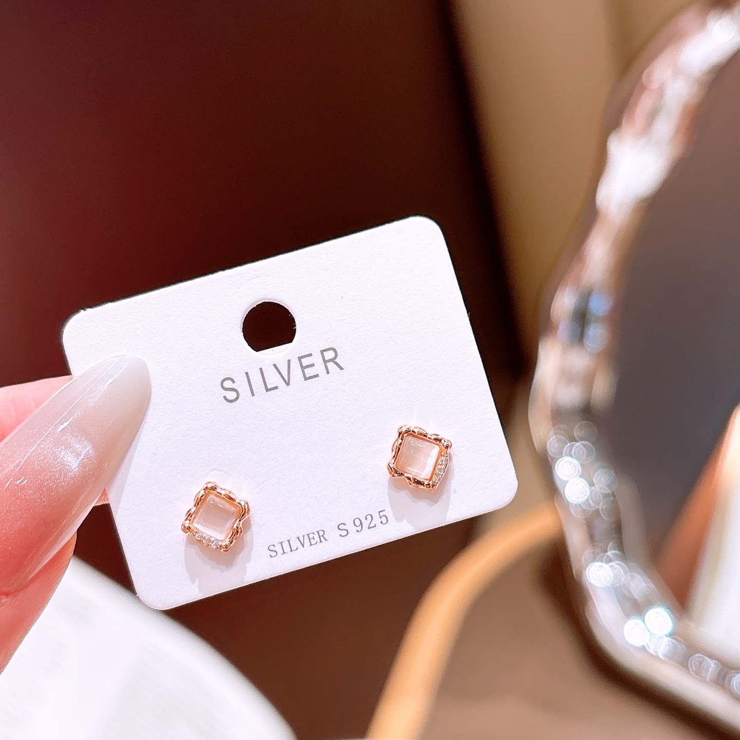 S925 Sterling Silver Earrings Minimalist Travel Gold