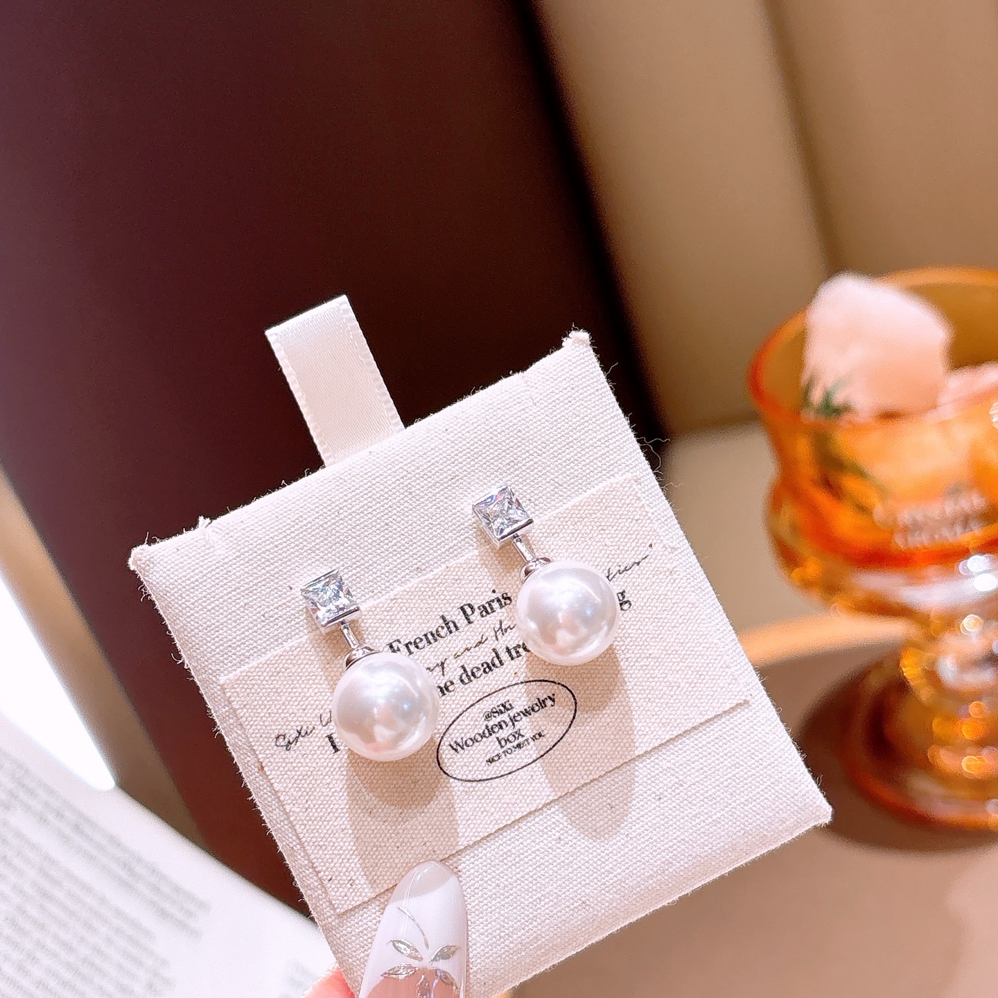 S925 Sterling Silver Earrings Intellectual Mother's Birthday Silver