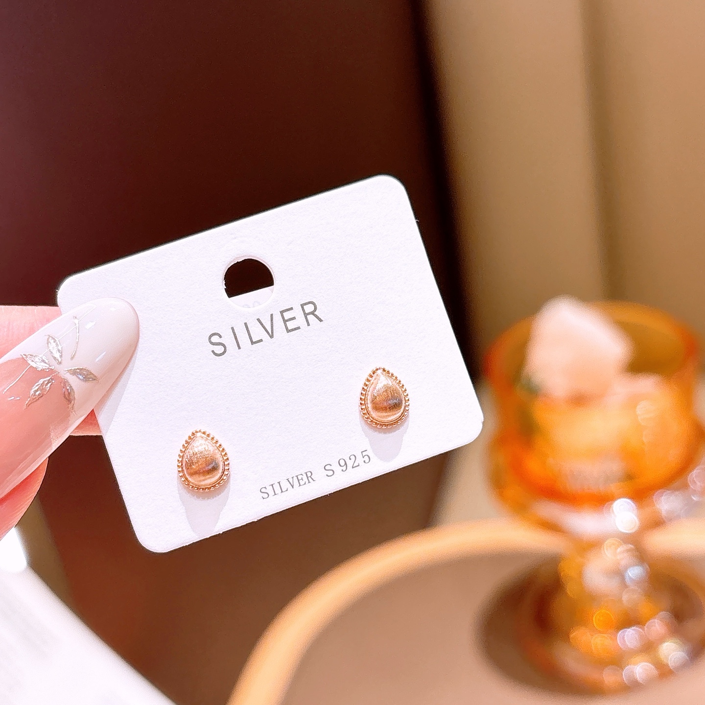 S925 Sterling Silver Earrings Ethereal Housewarming Gold