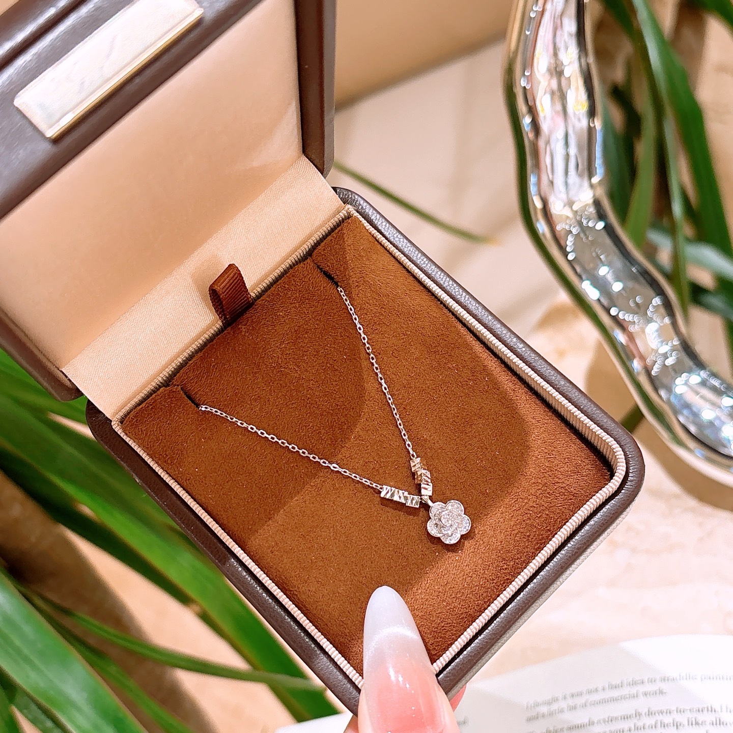 ガーリー純銀ネックレスゴールド クリスマス