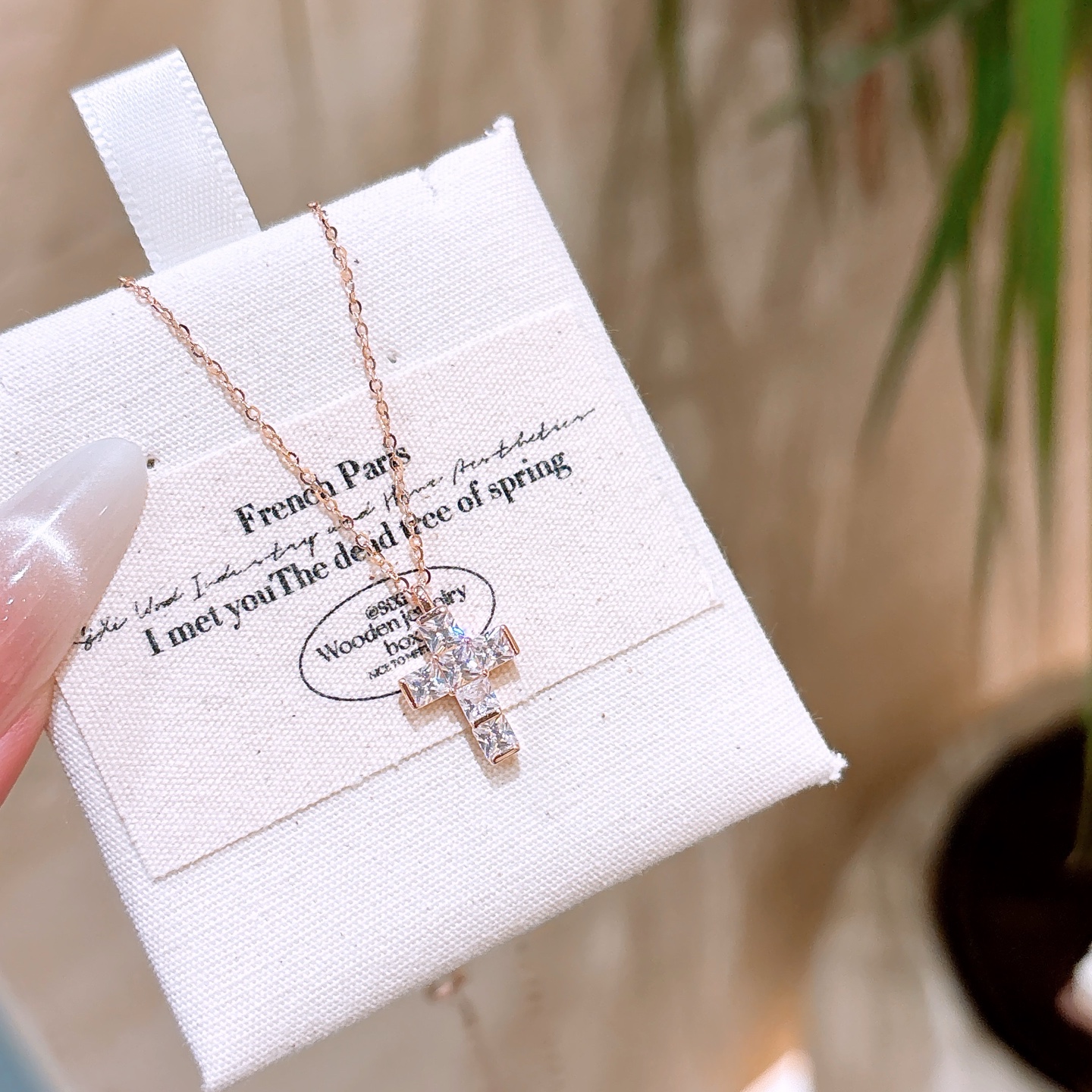 フレンチ925シルバーネックレスゴールド 母の誕生日