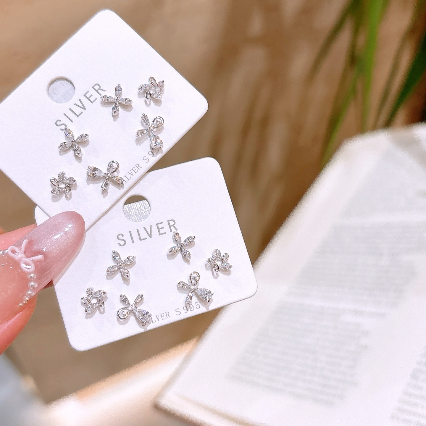 韓国風S925スターリングシルバーイヤリングゴールド 卒業