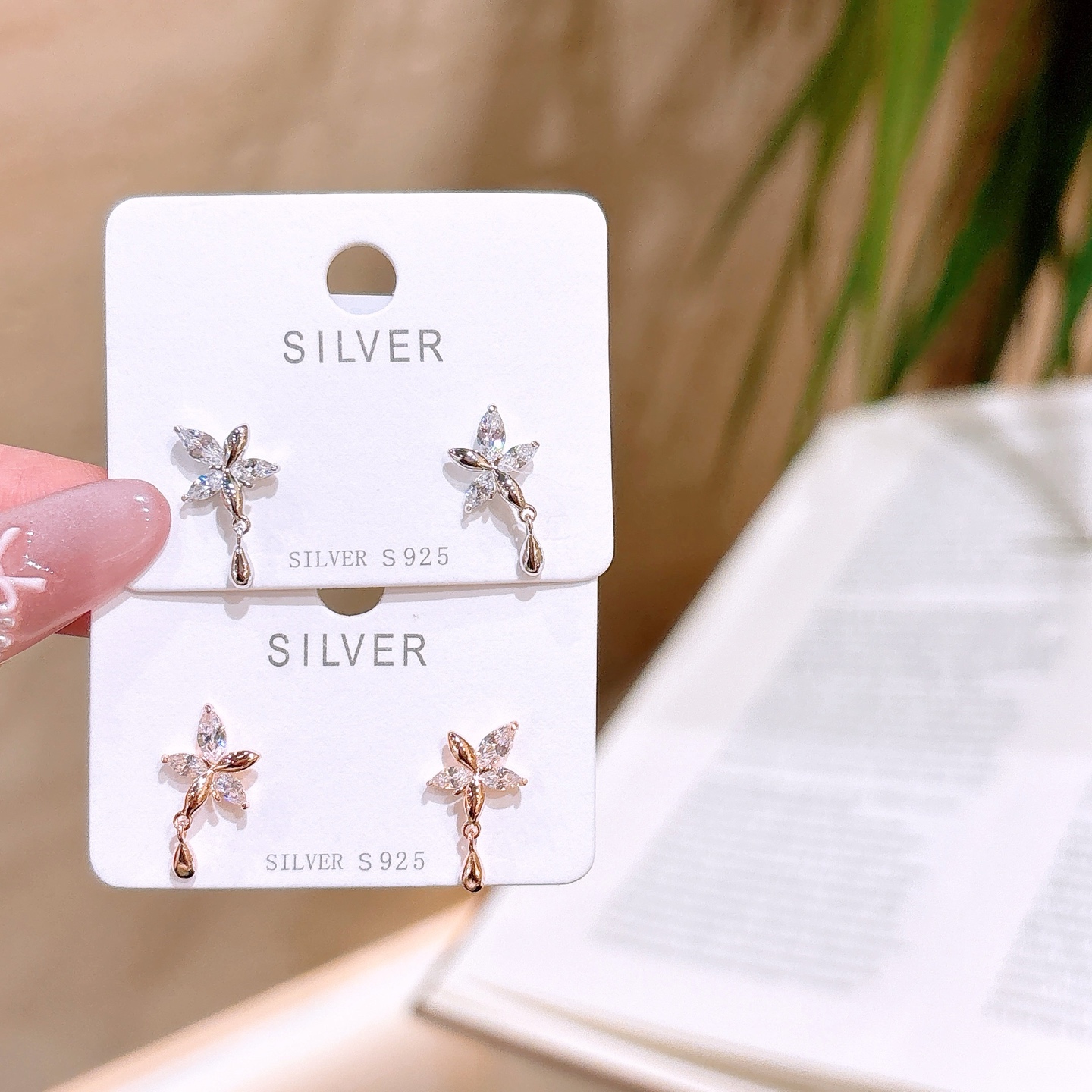 ミニマルS925スターリングシルバーイヤリングシルバー 先生の日