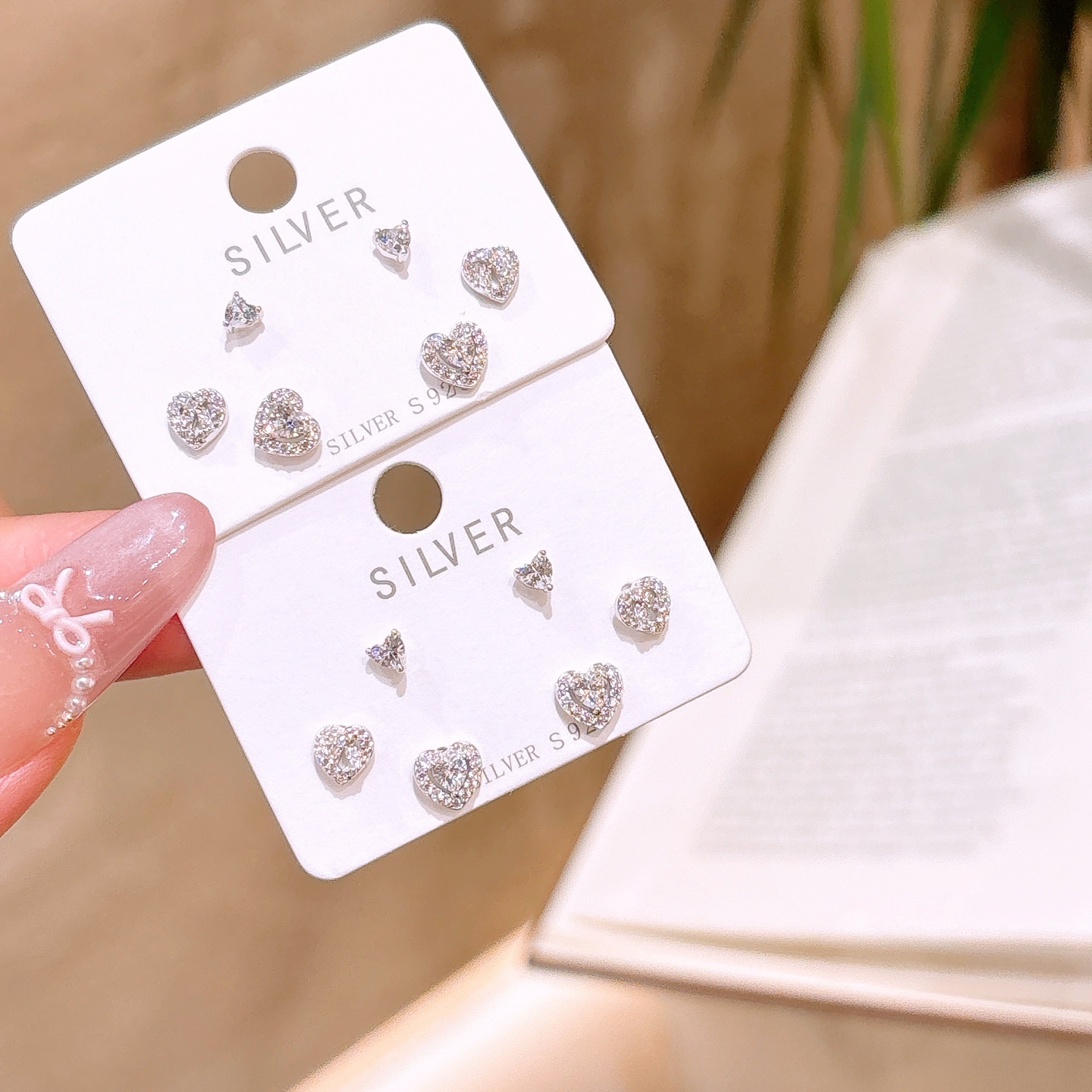 ロマンチックニッケル無添加銀イヤリングシルバー 誕生日