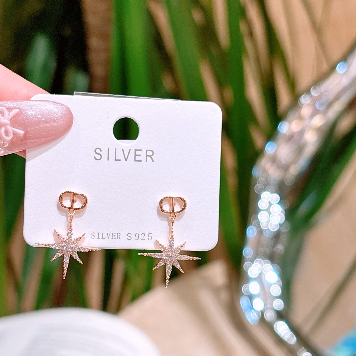 ガーリーファインシルバーイヤリングゴールド 母の誕生日