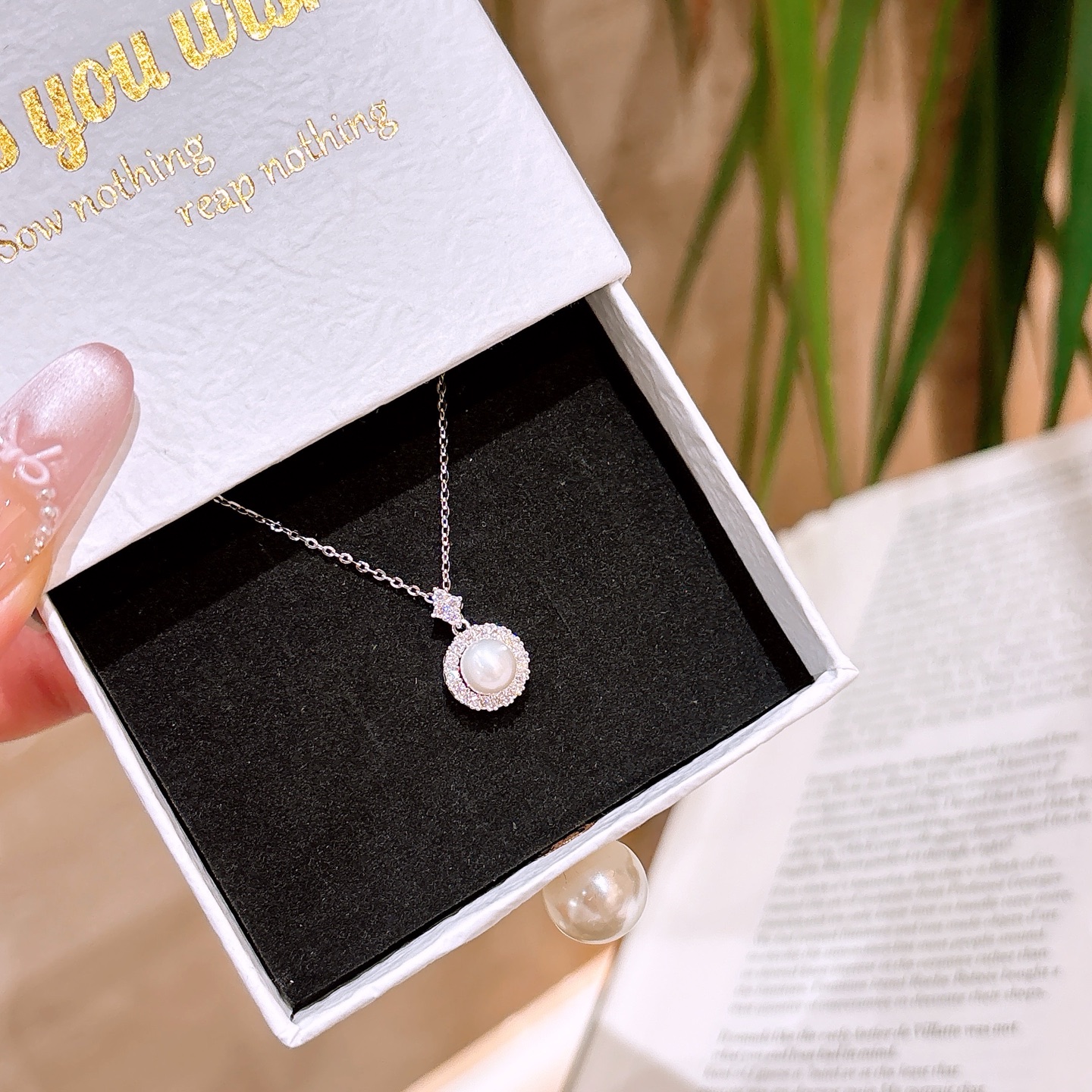 Solid Silver Moissanite Necklace Ins Style Housewarming Gold